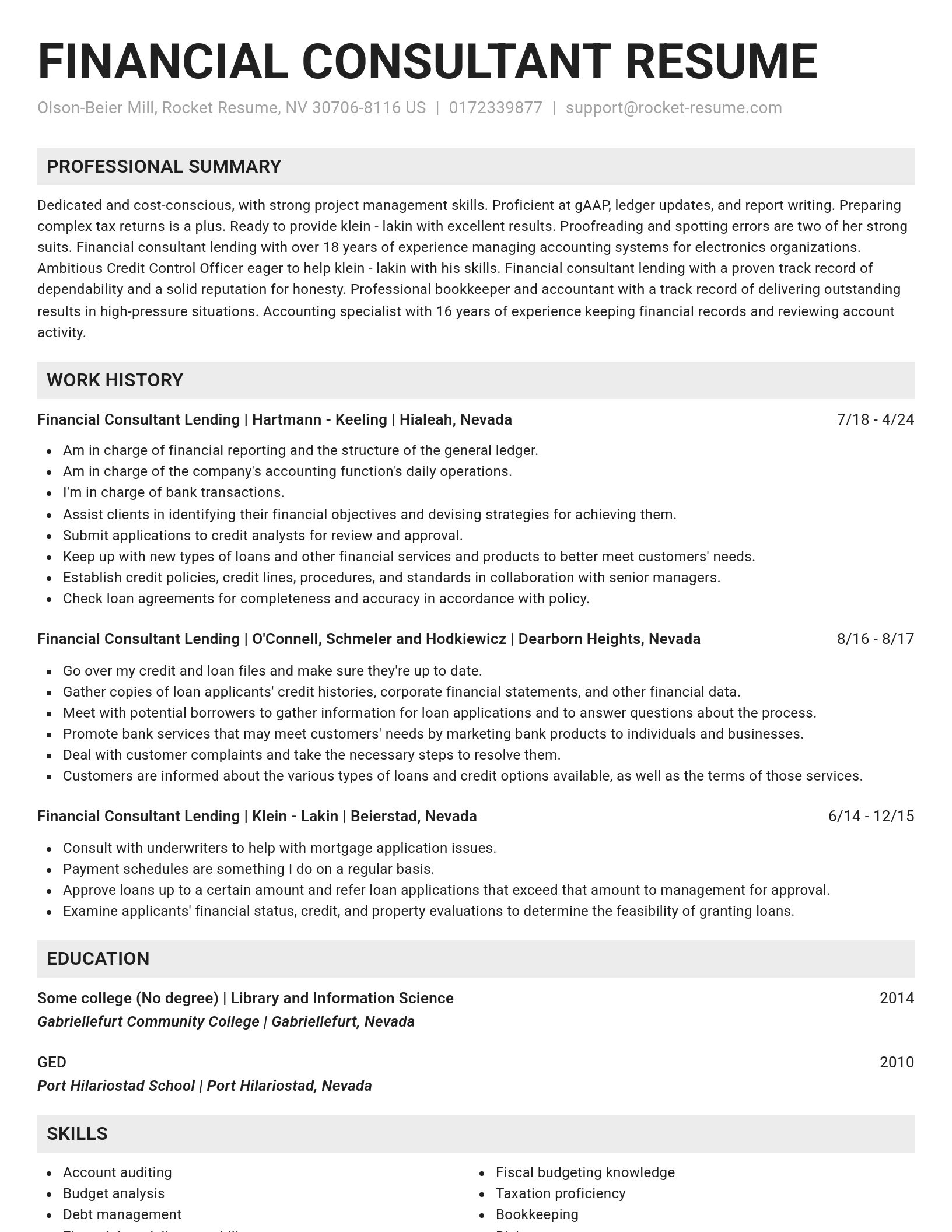Genius resume template