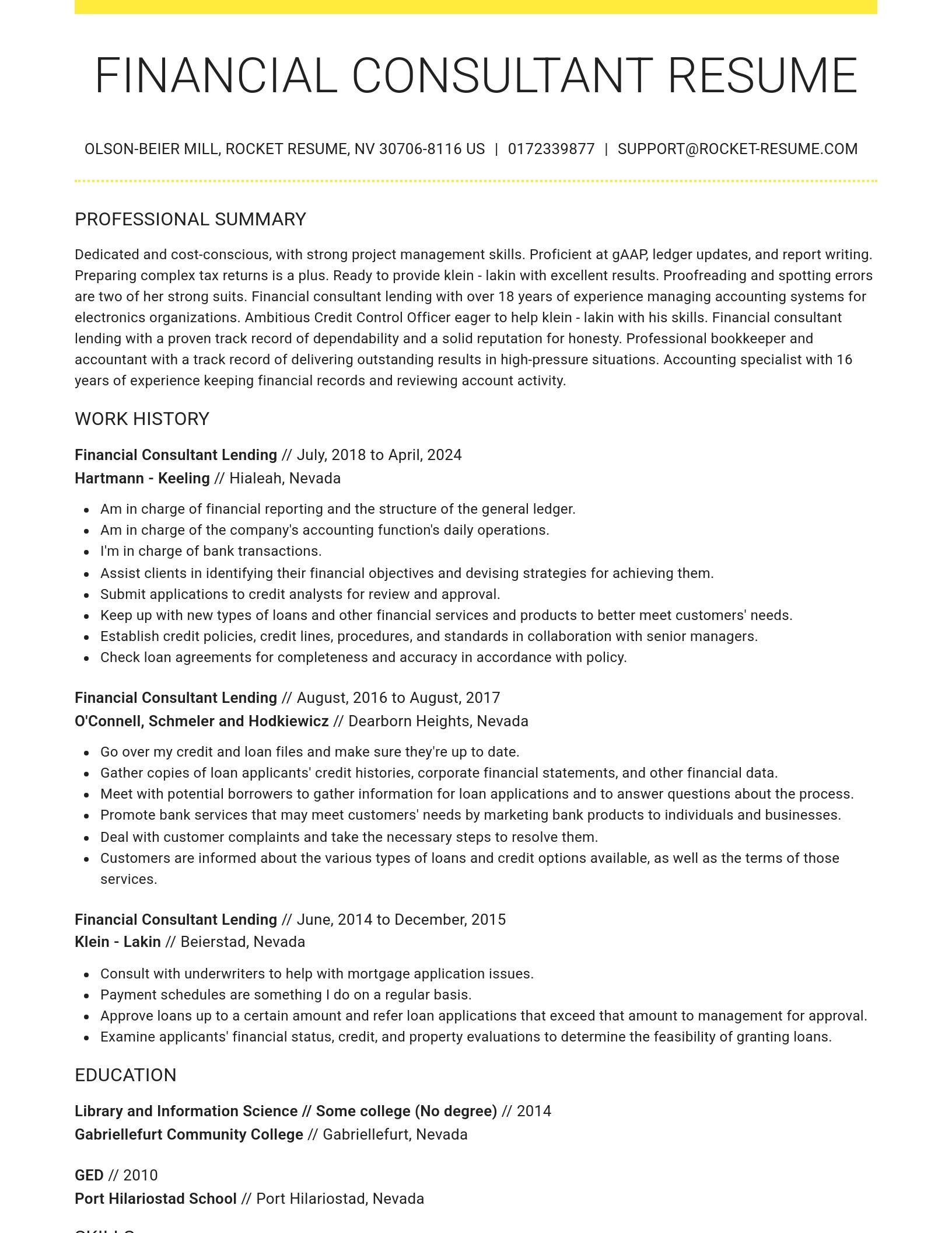 Grand resume template