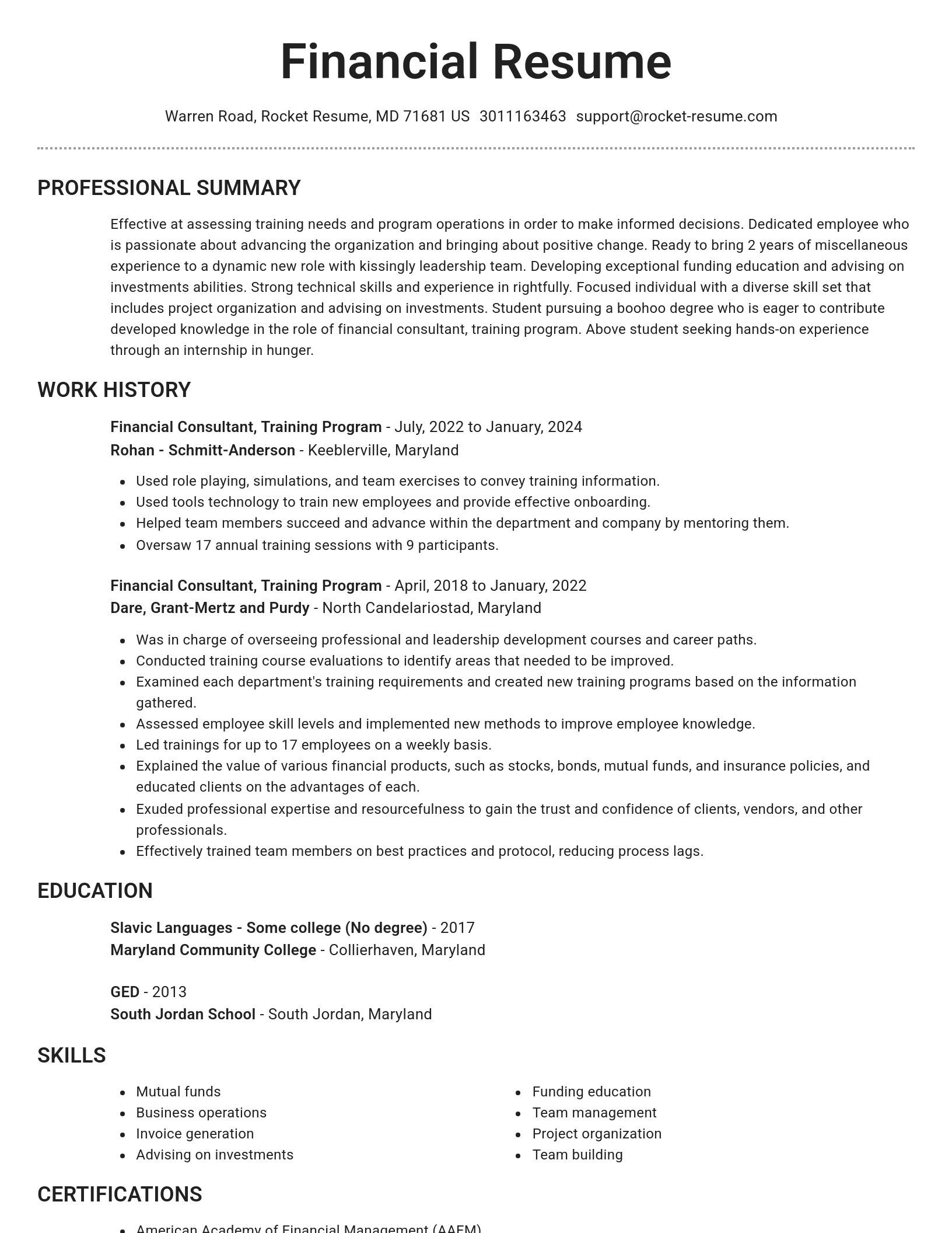 Brilliant resume template