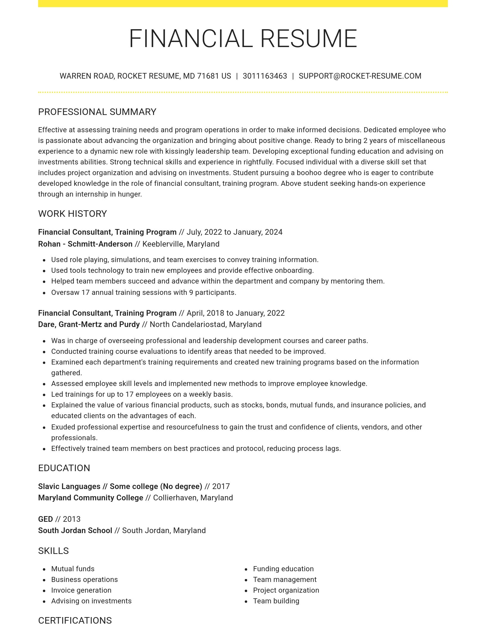 Grand resume template
