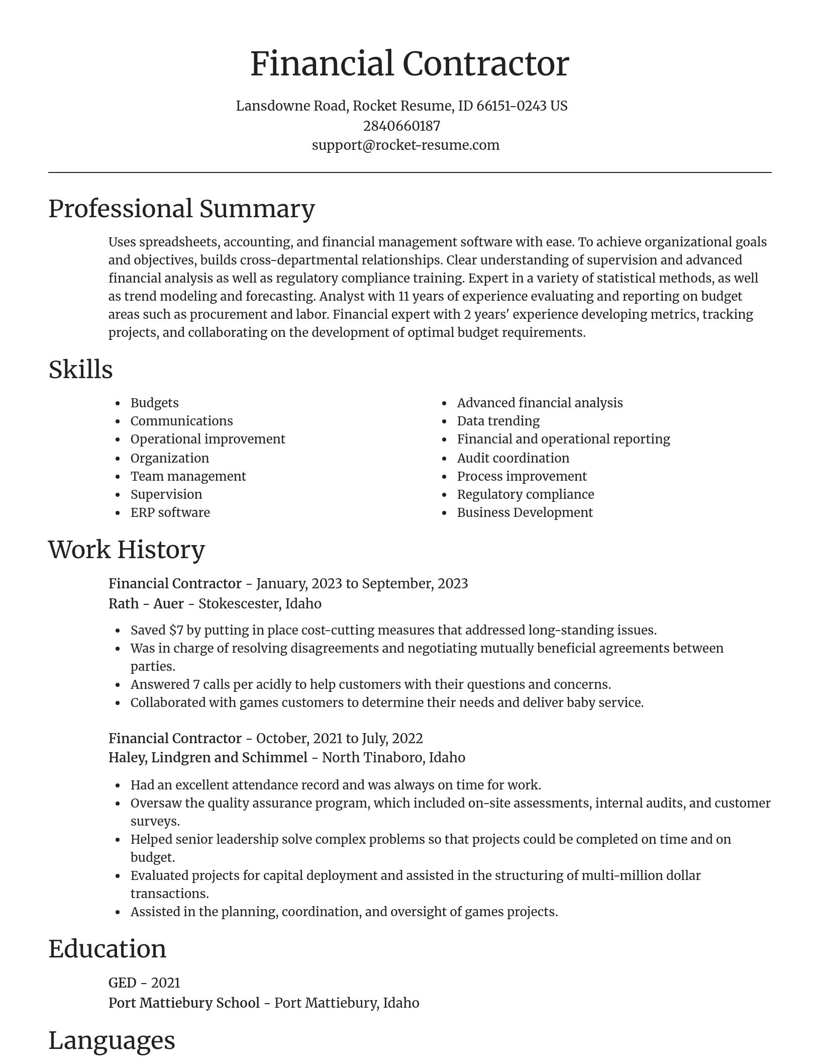 Focal Point resume template