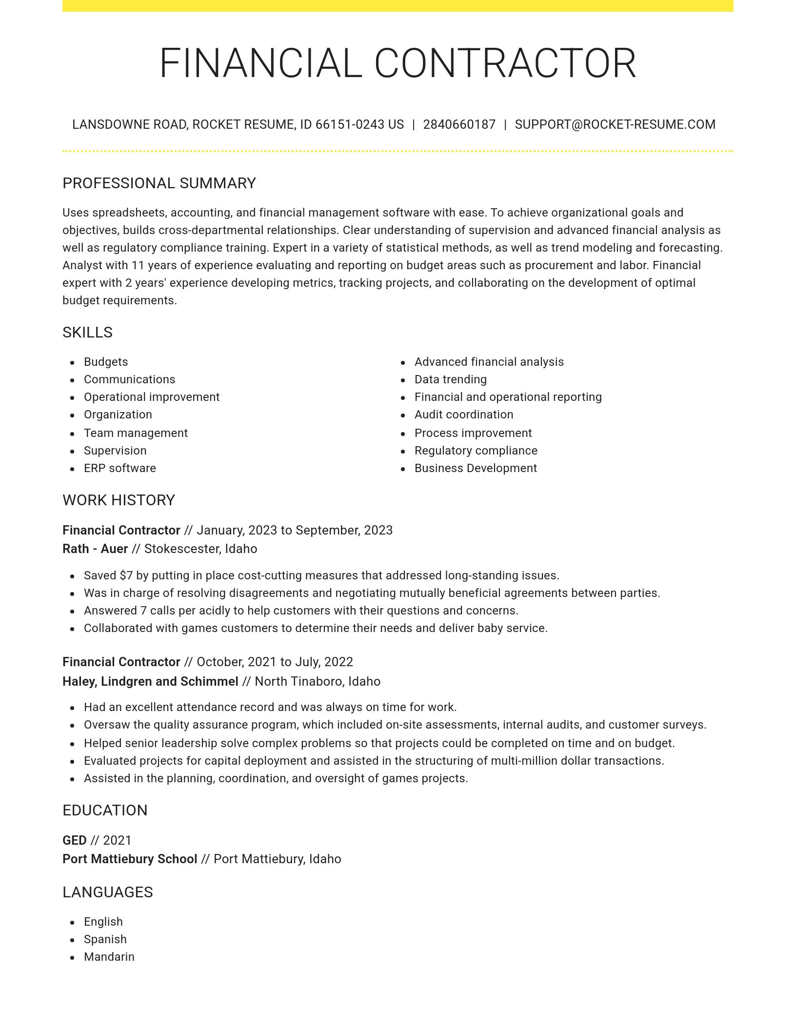 Grand resume template