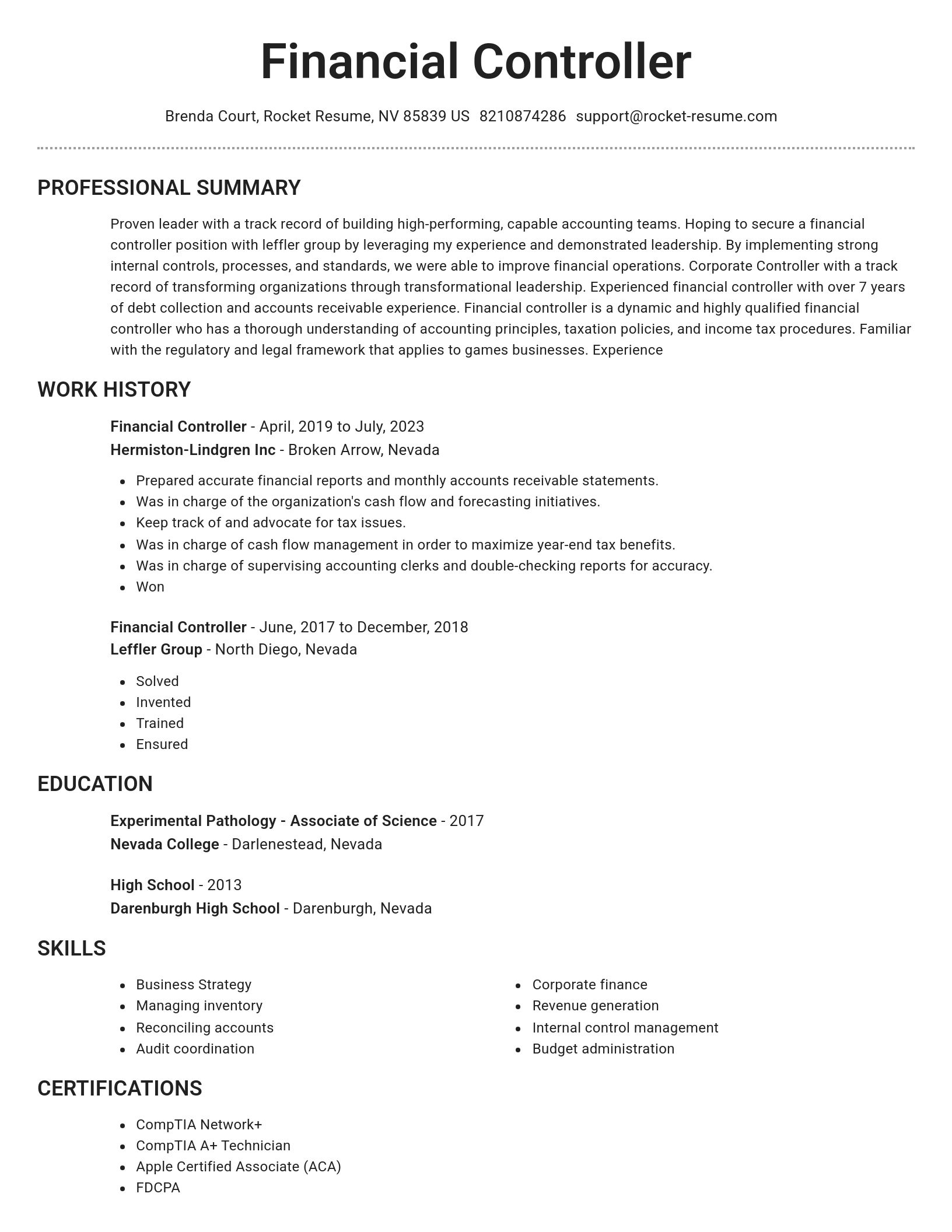 Brilliant resume template