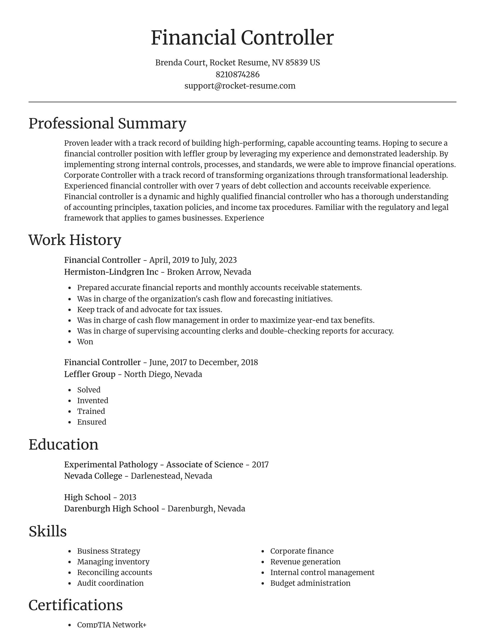 Focal Point resume template