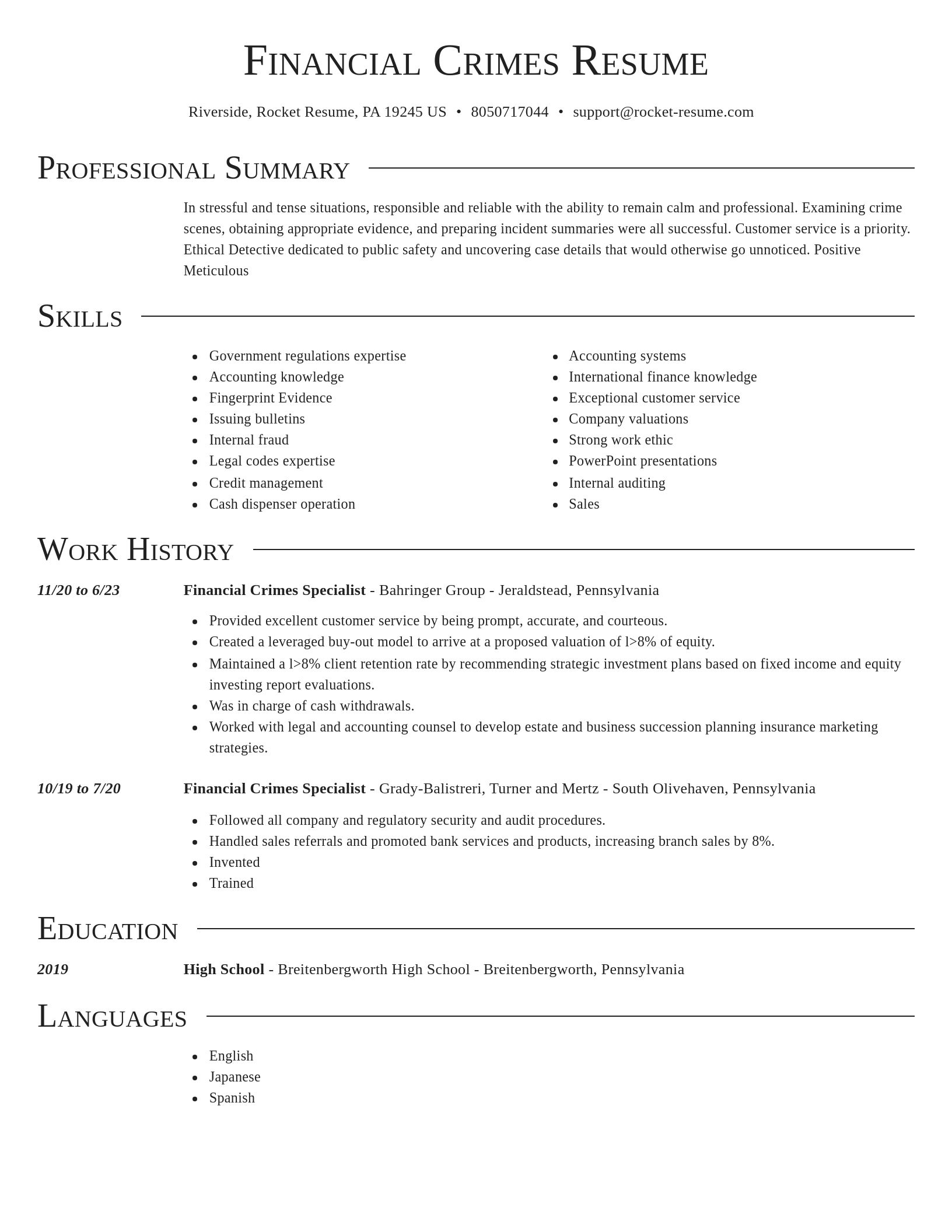 Director resume template