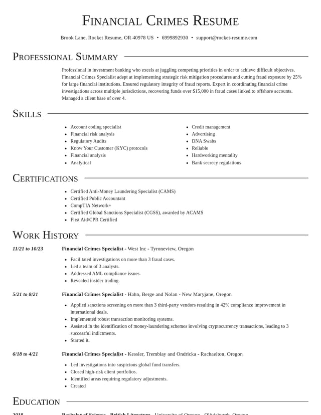 Director resume template