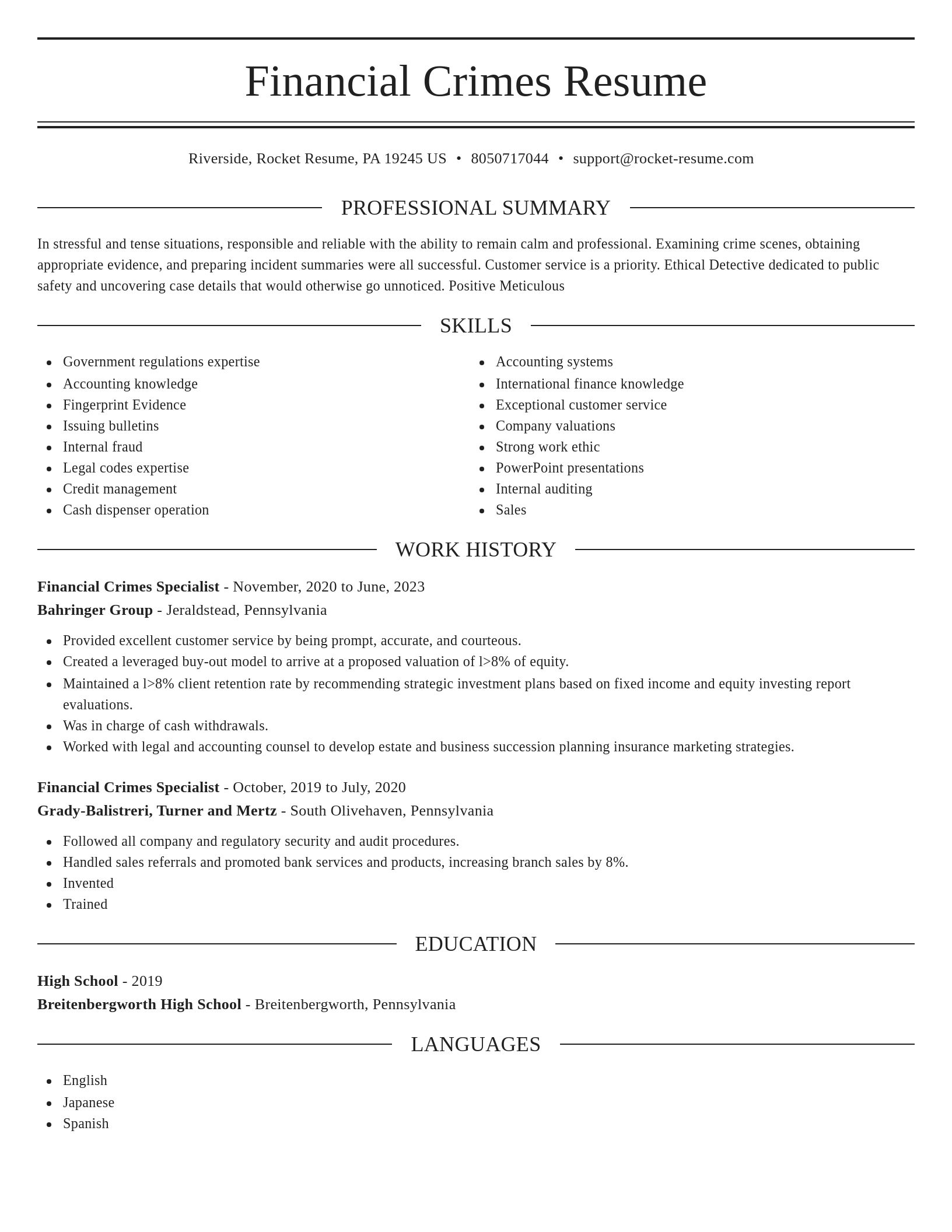 Elegant resume template
