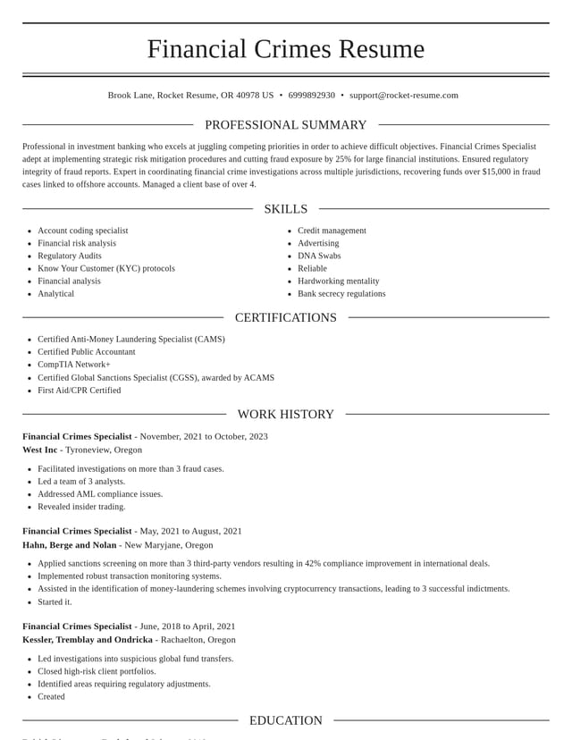 Elegant resume template