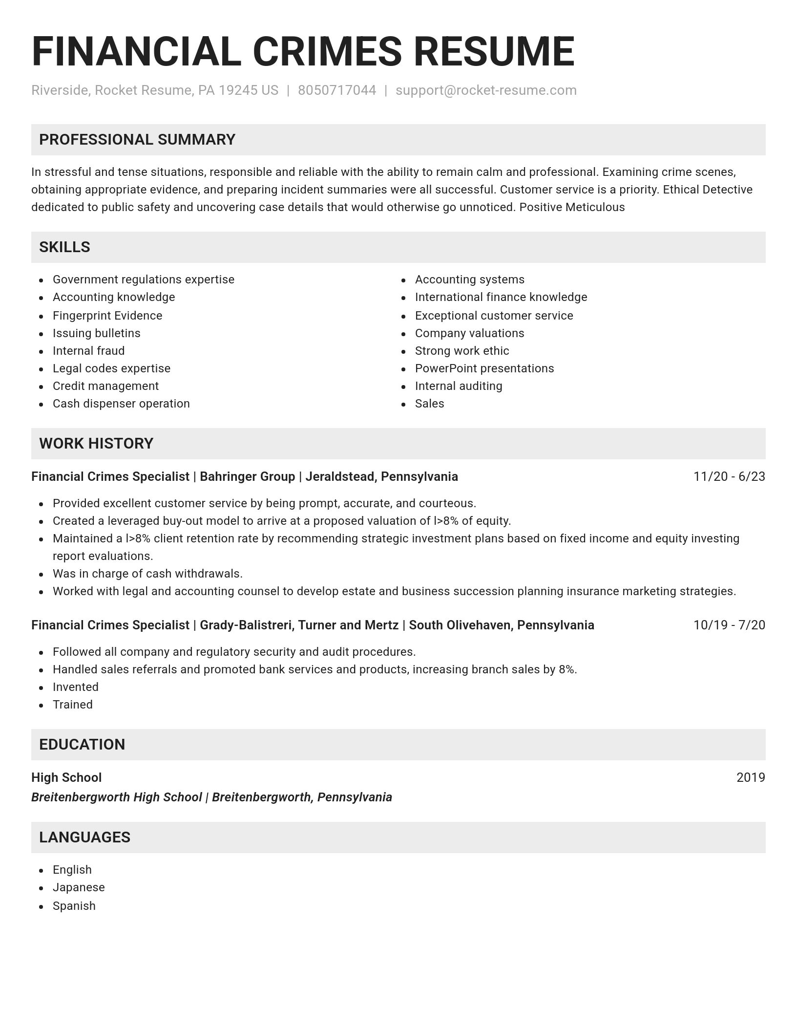 Genius resume template
