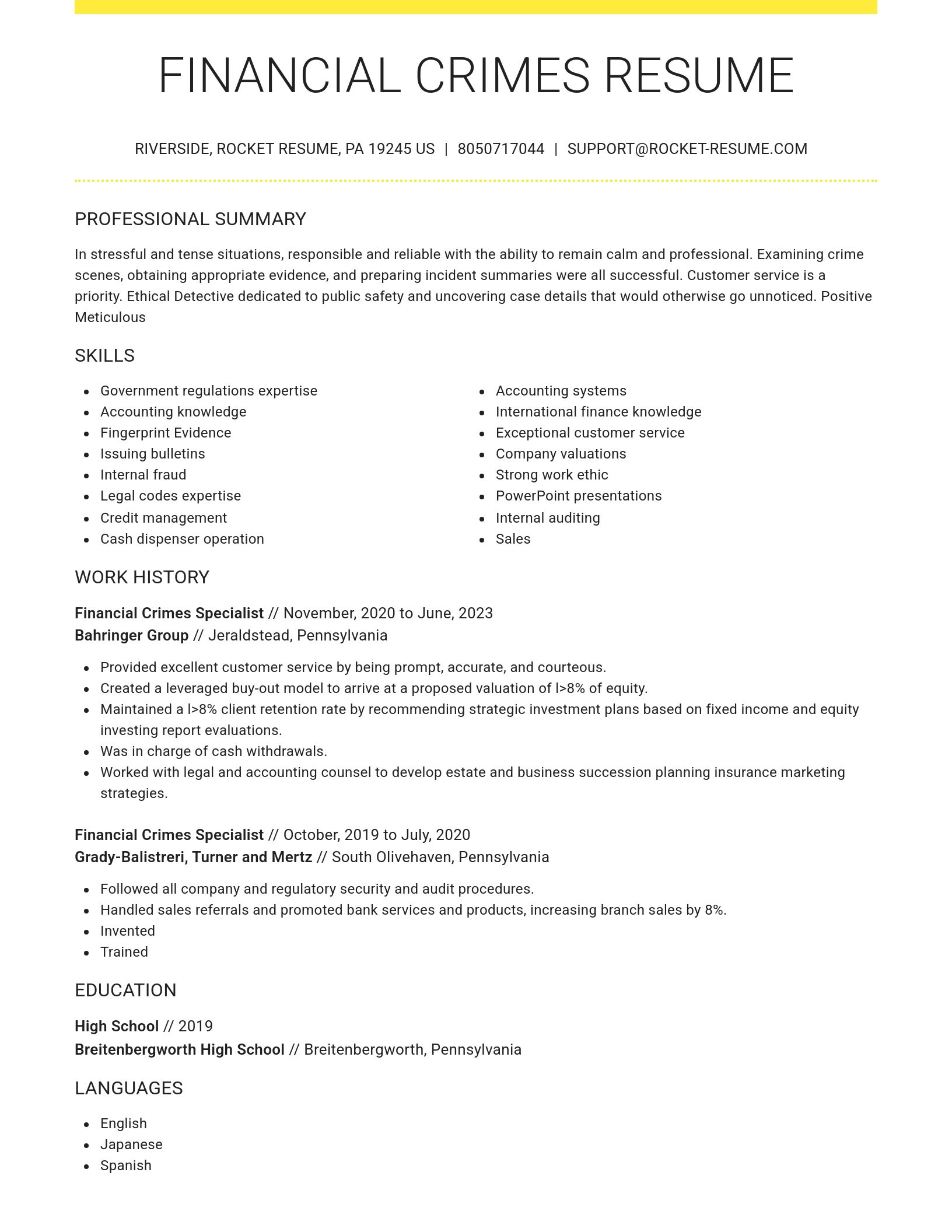Grand resume template