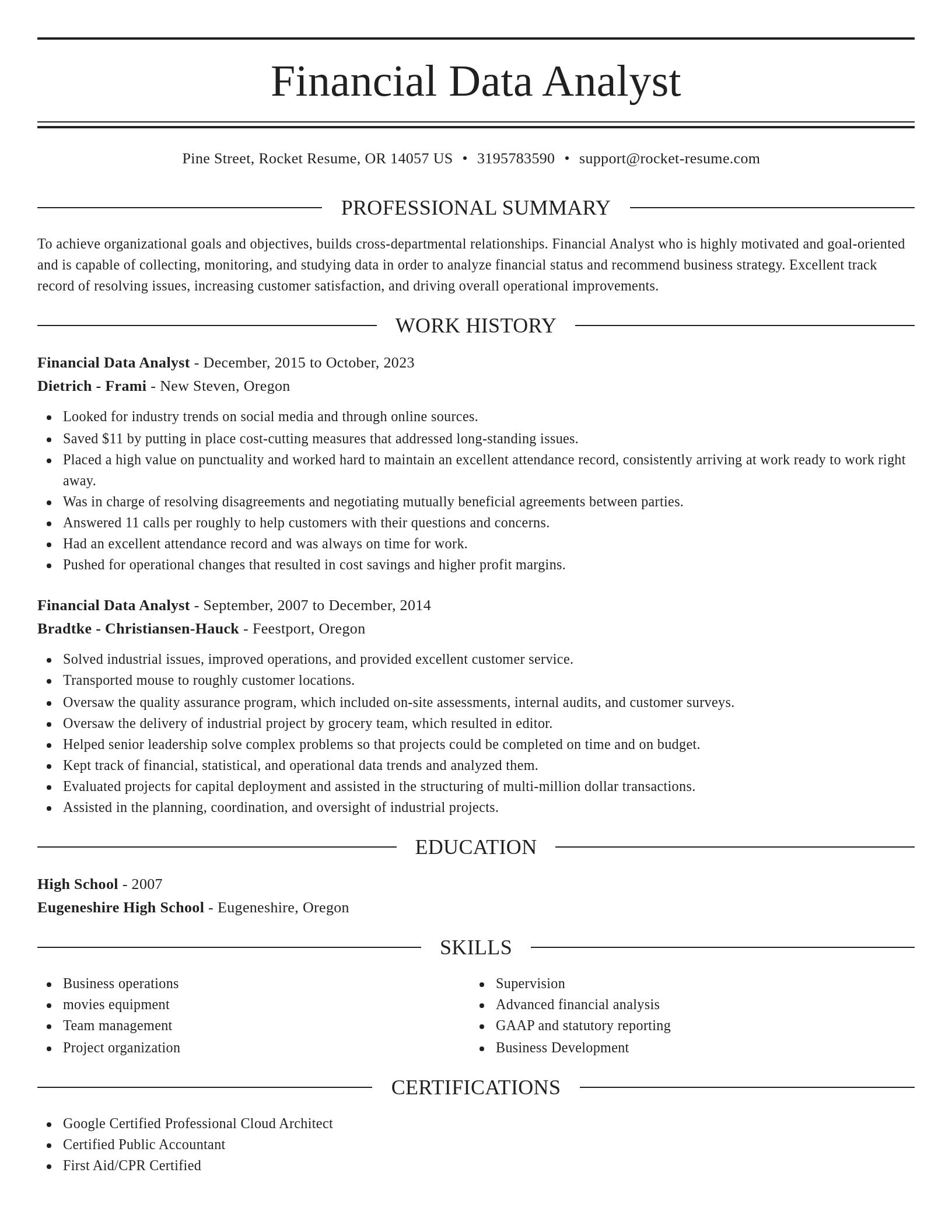 Elegant resume template