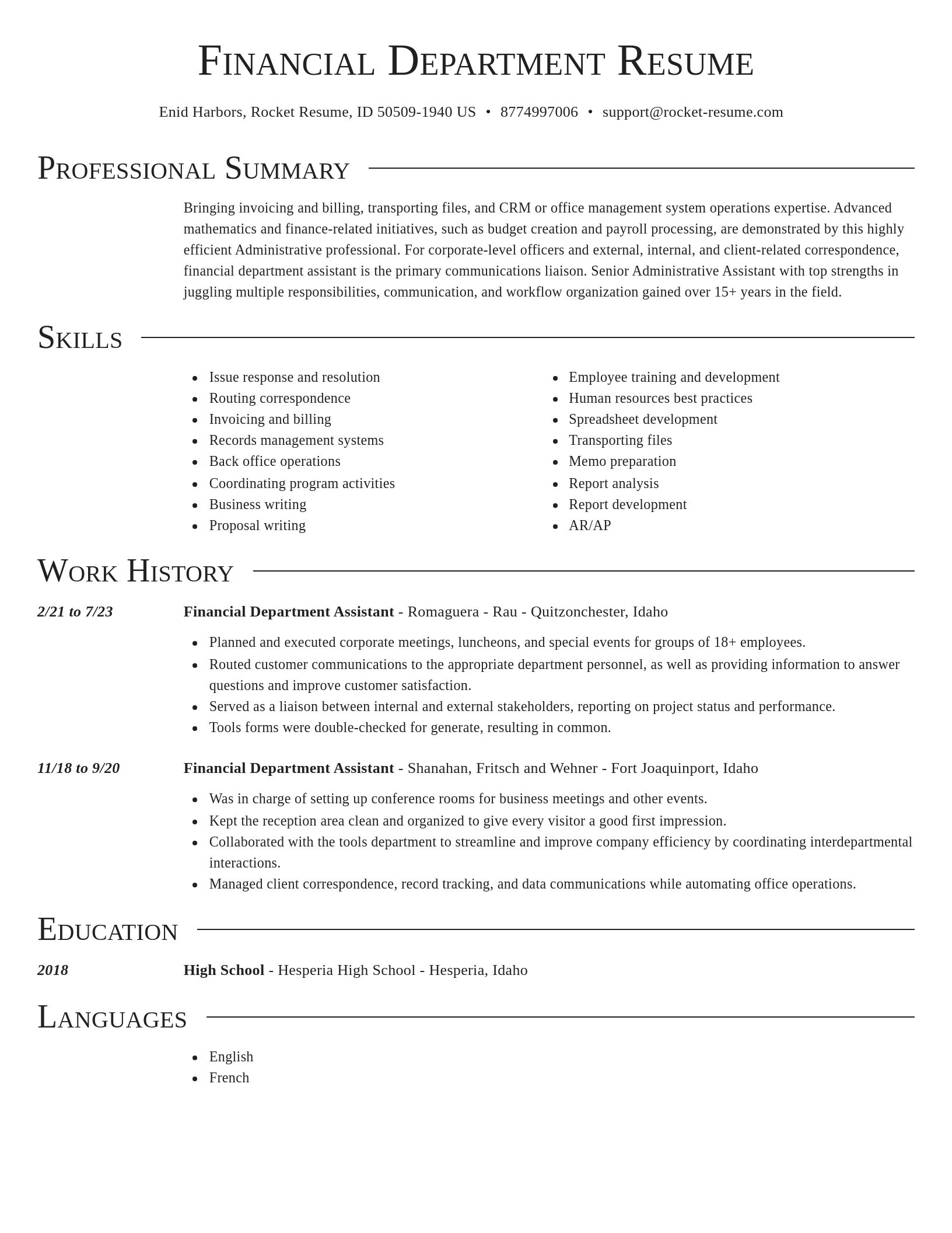 Director resume template