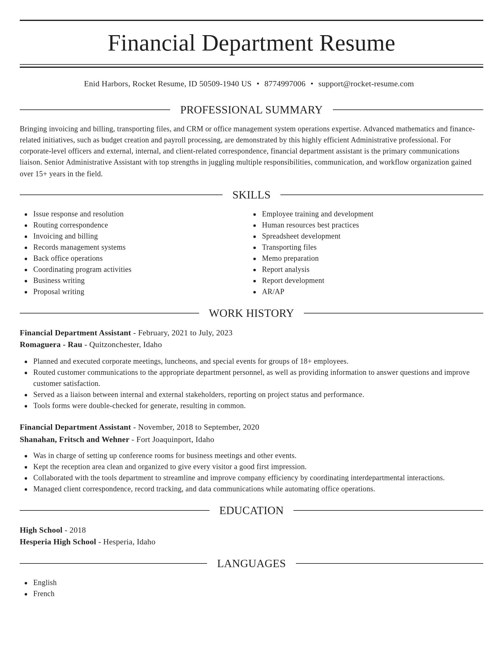 Elegant resume template