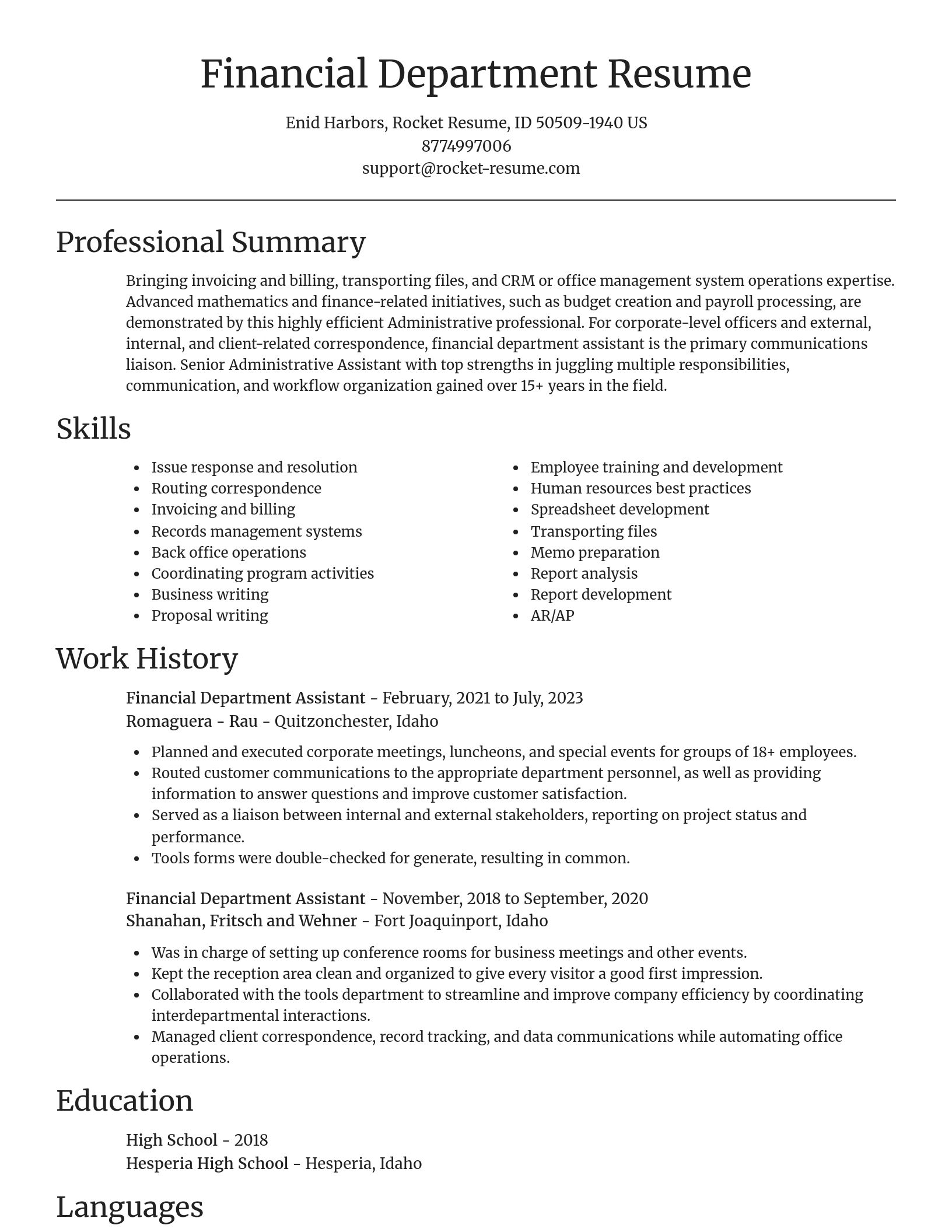 Focal Point resume template