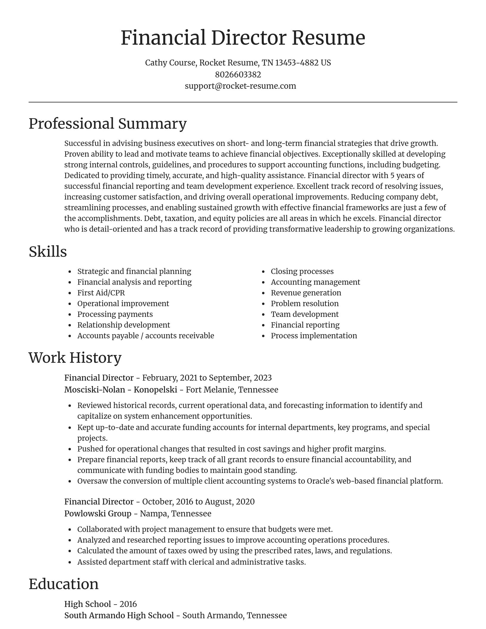 Focal Point resume template