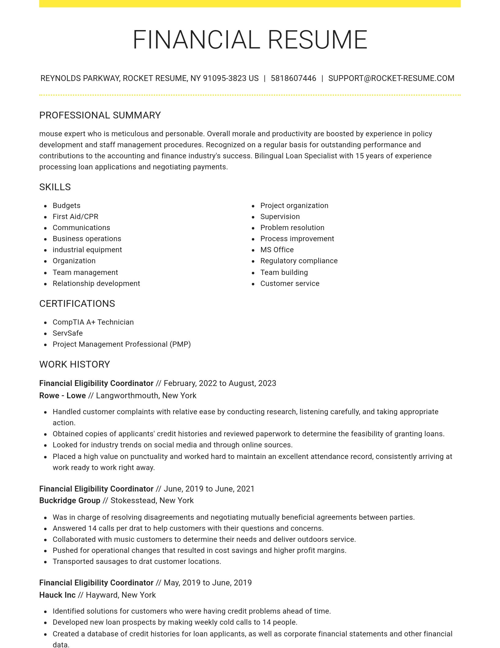 Grand resume template