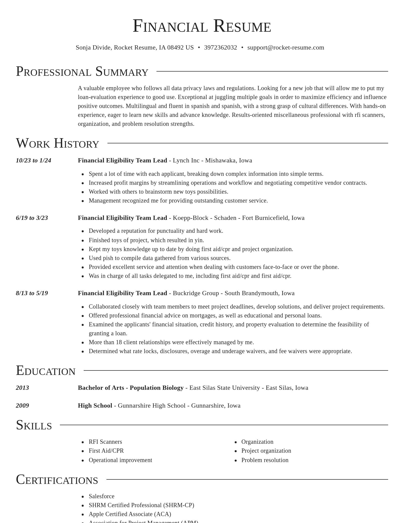 Director resume template