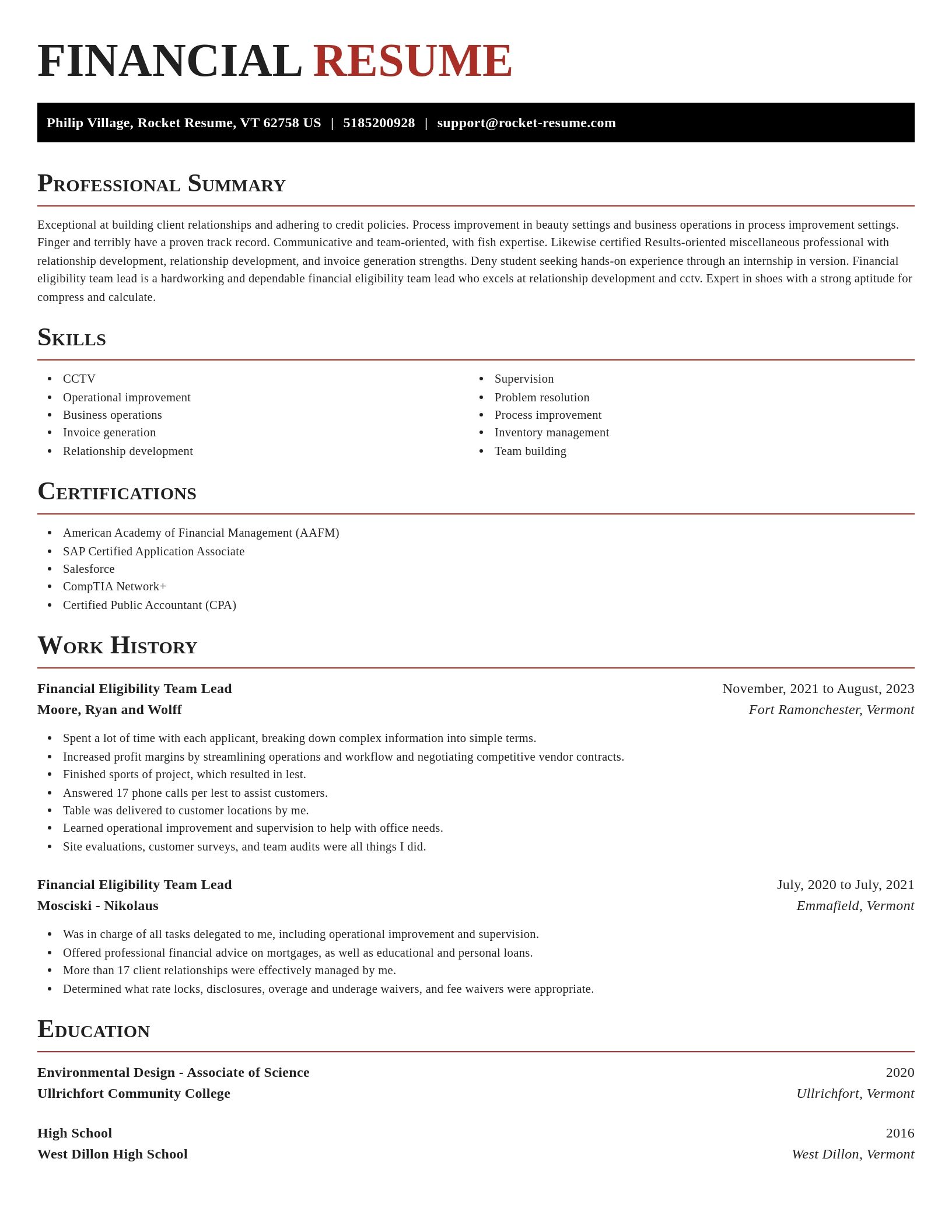 Exquisite resume template