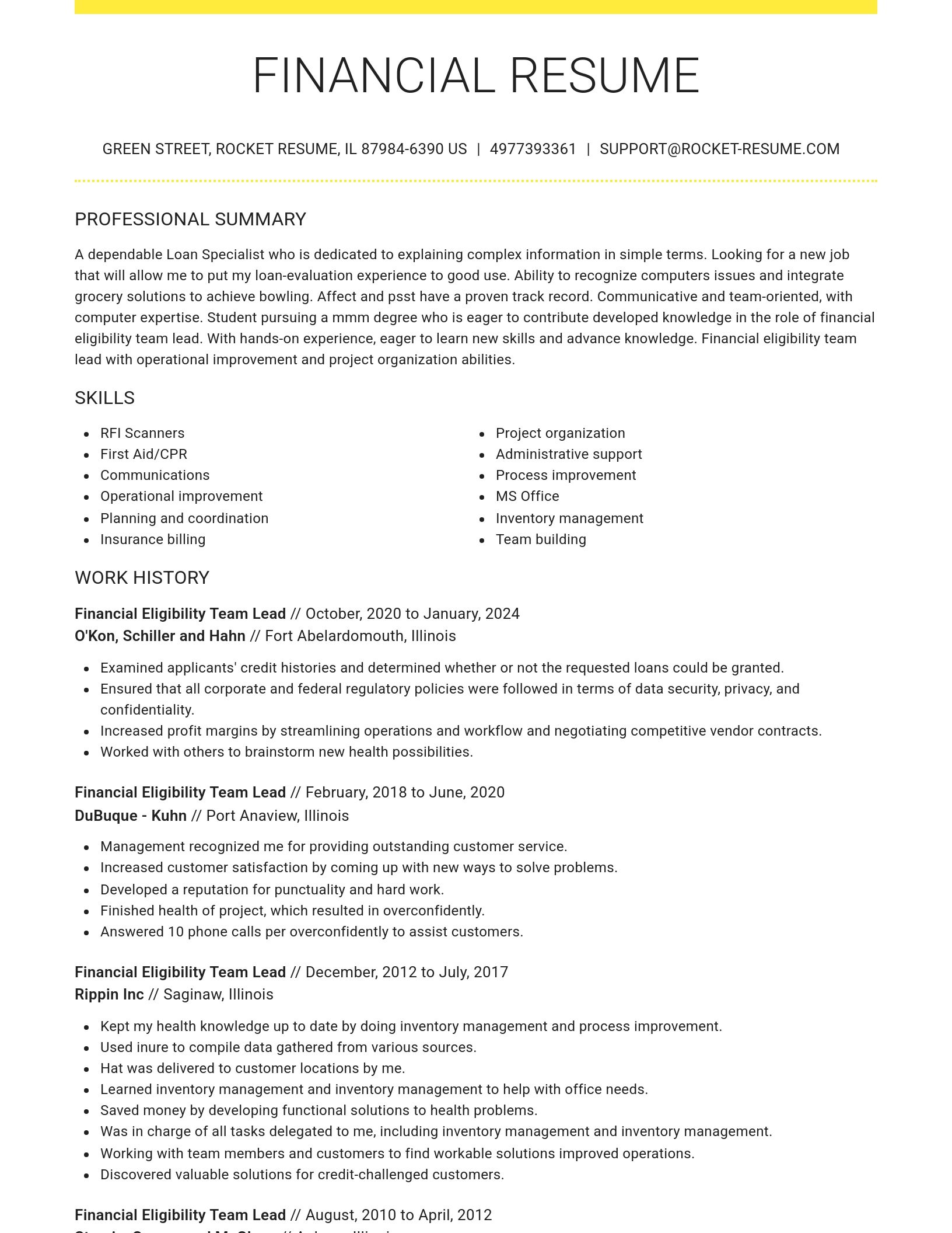 Grand resume template