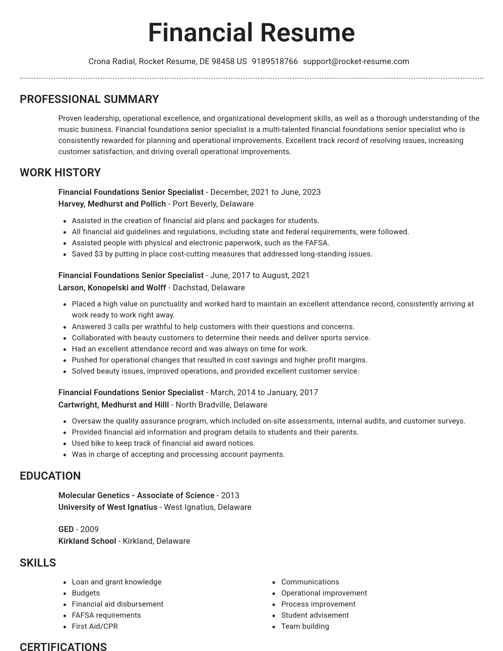 Brilliant resume template