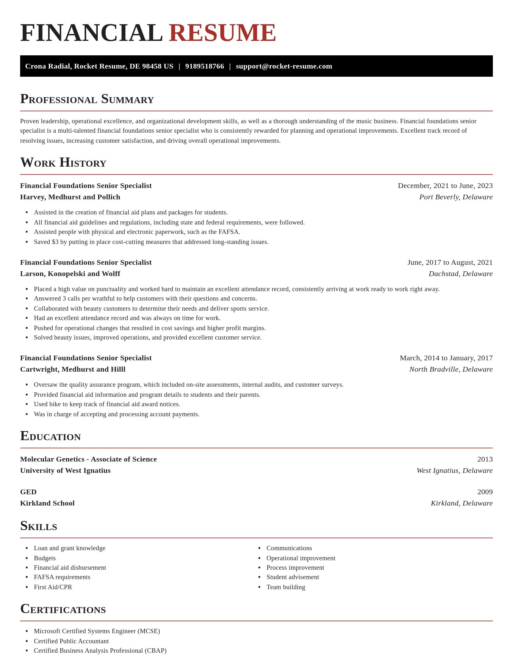 Exquisite resume template