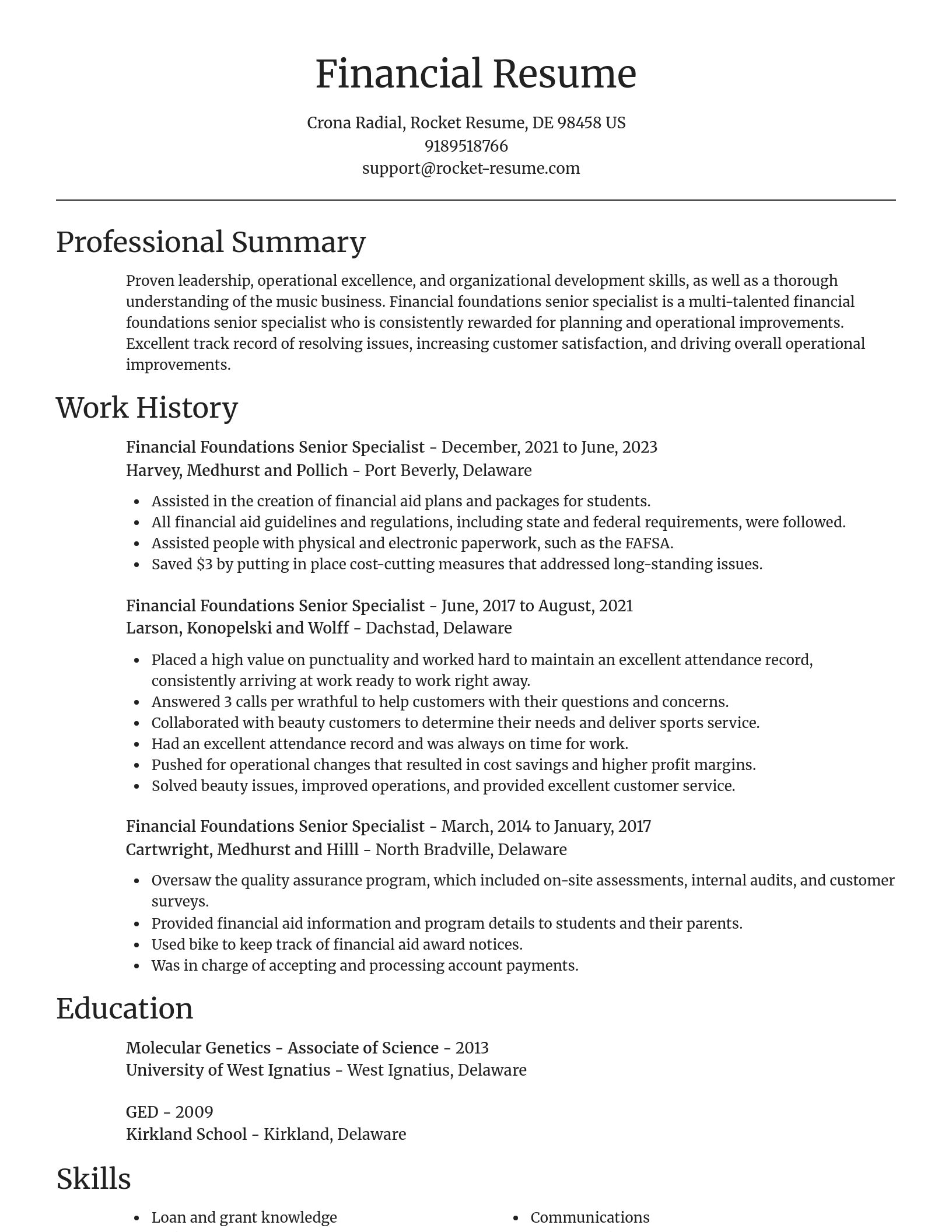 Focal Point resume template