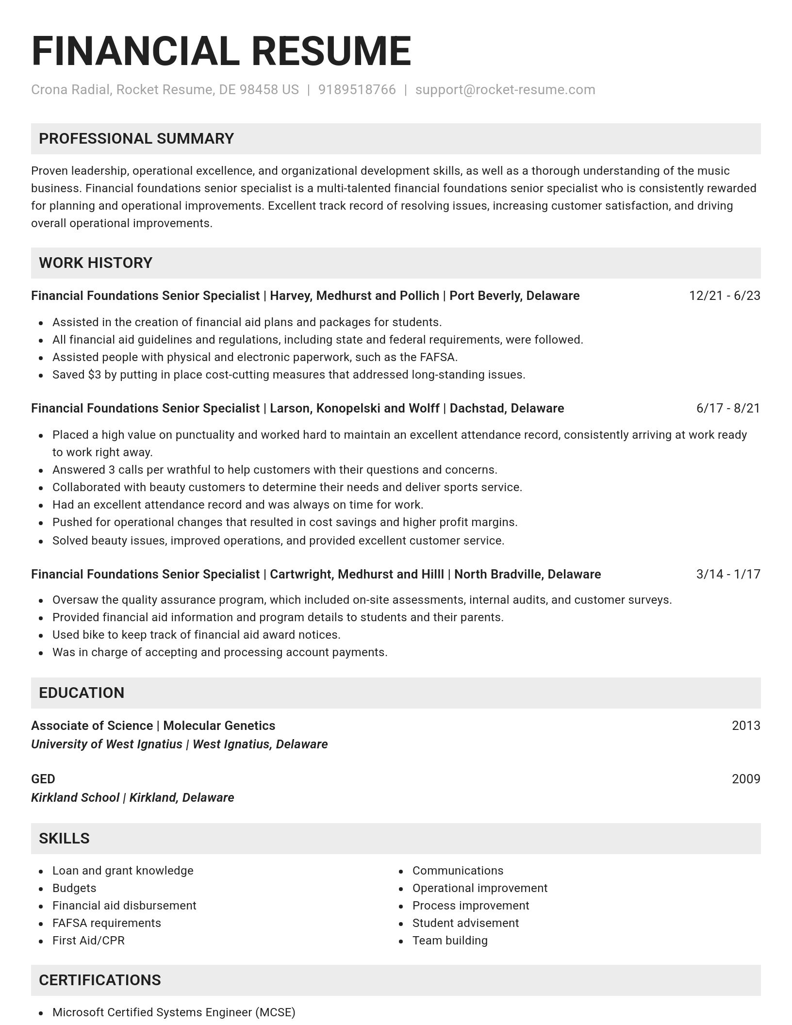 Genius resume template