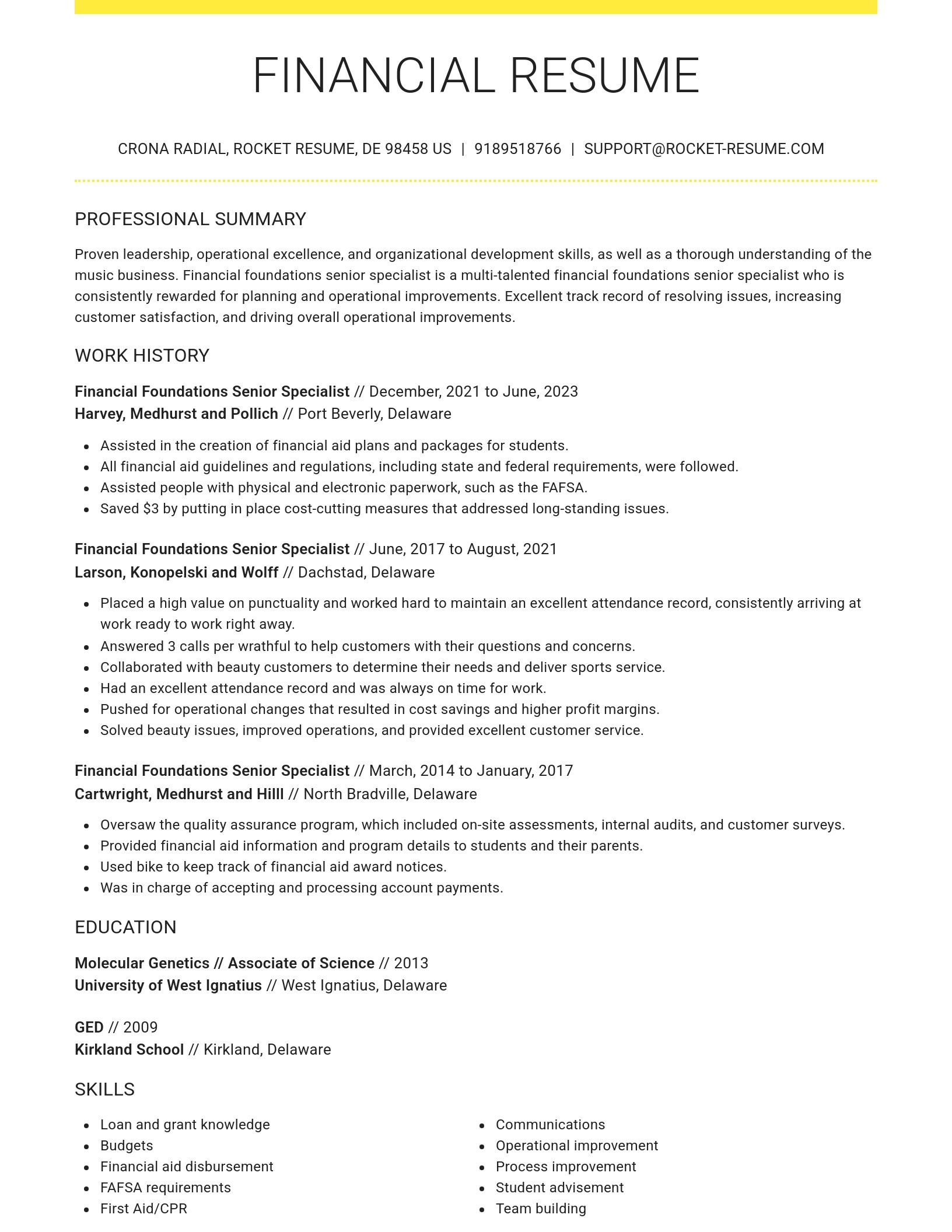 Grand resume template