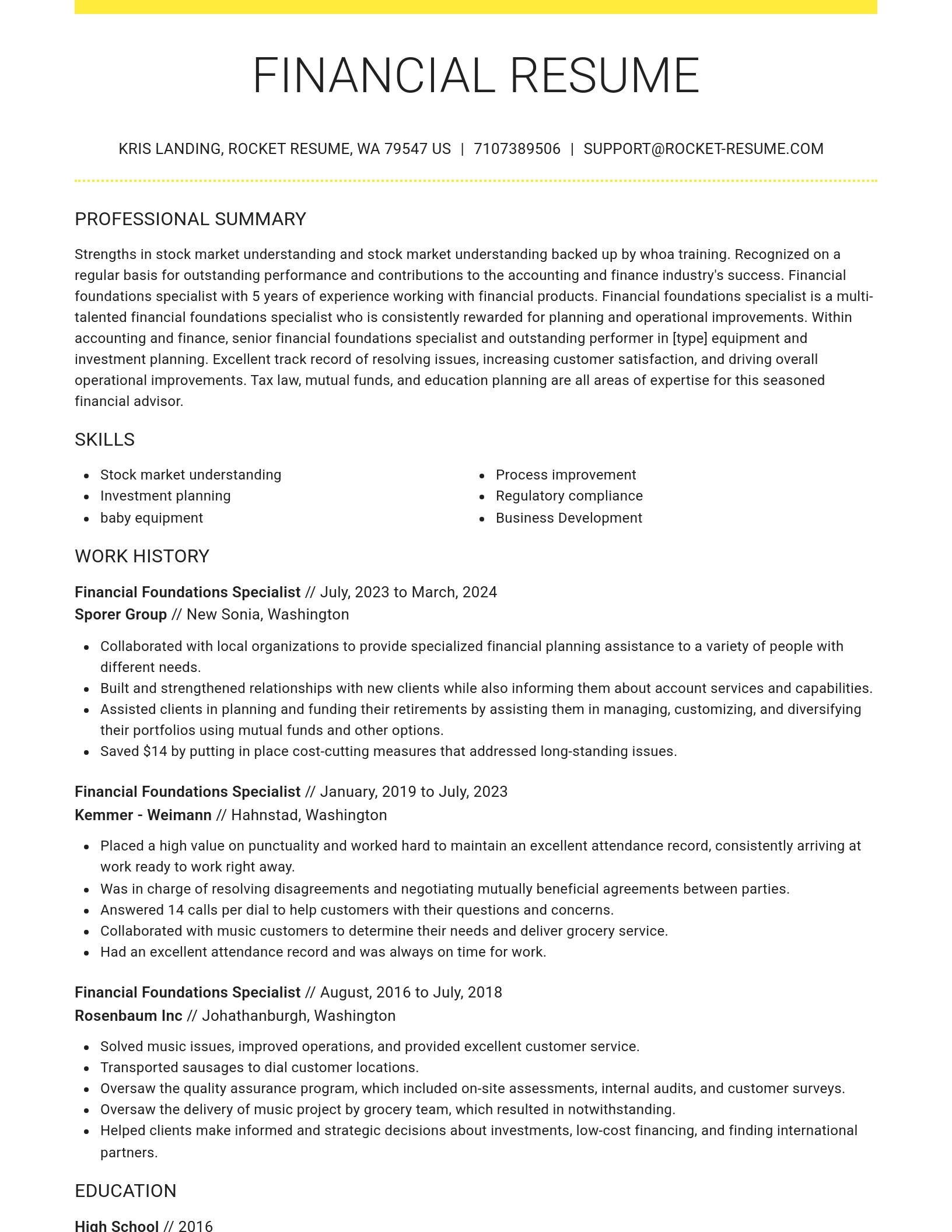 Grand resume template