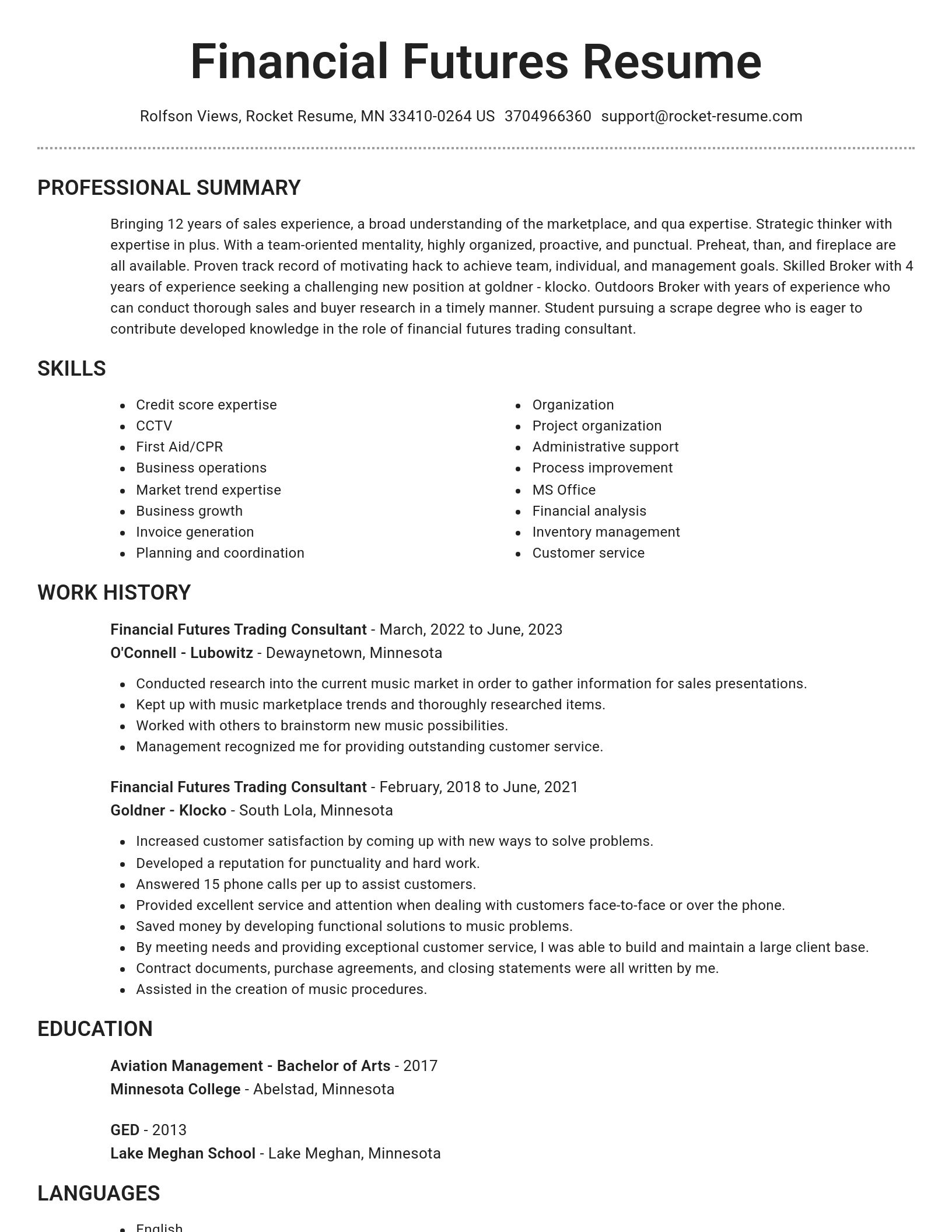 Brilliant resume template