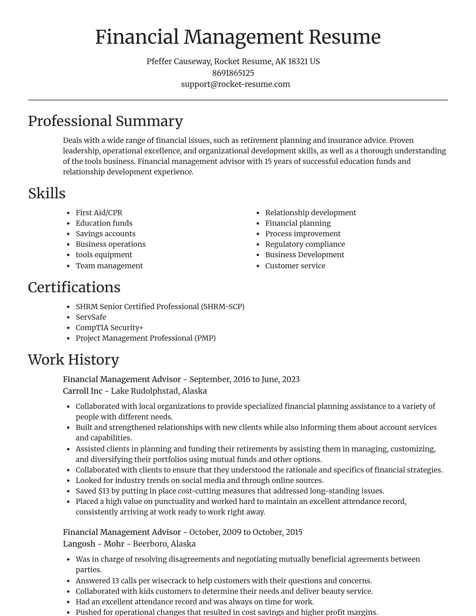Focal Point resume template