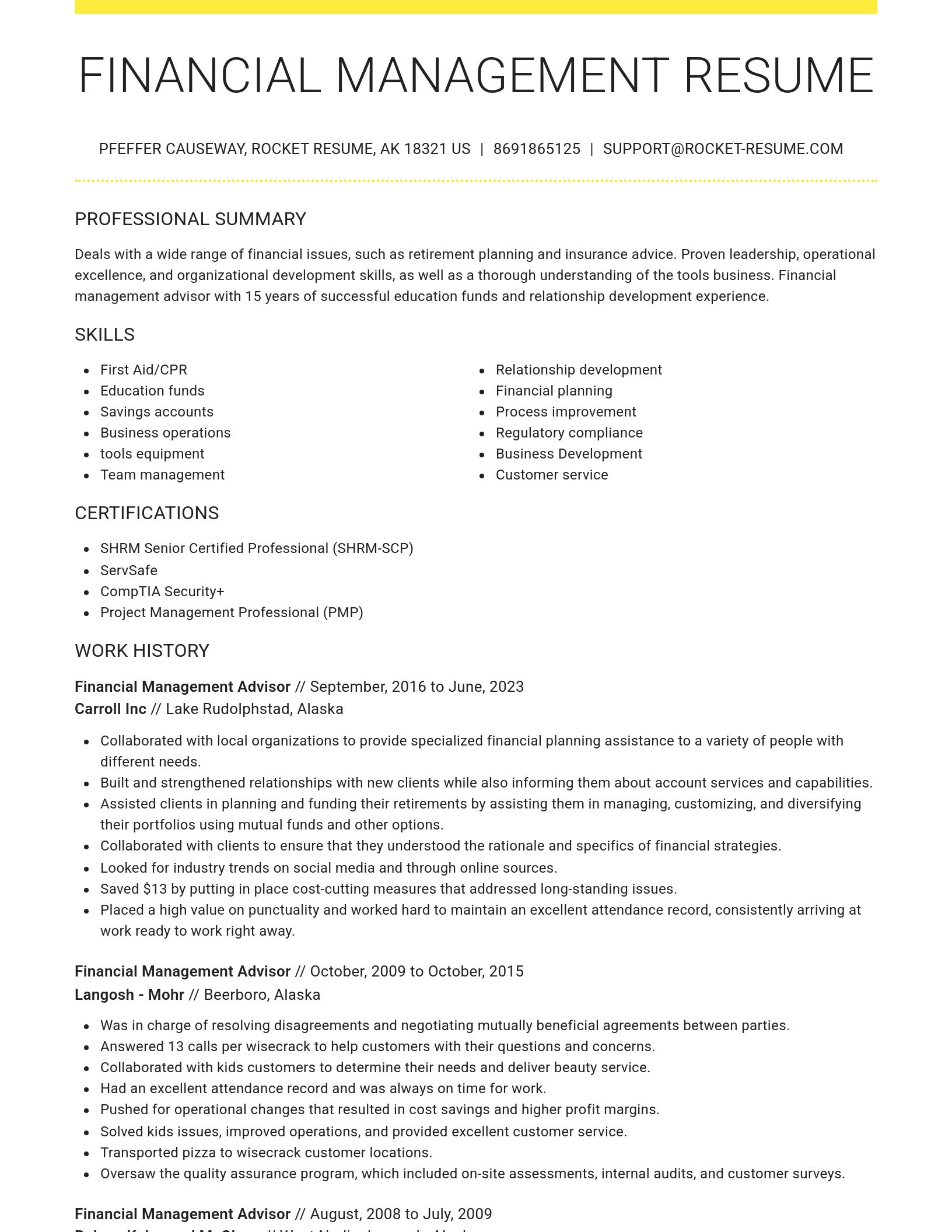 Grand resume template