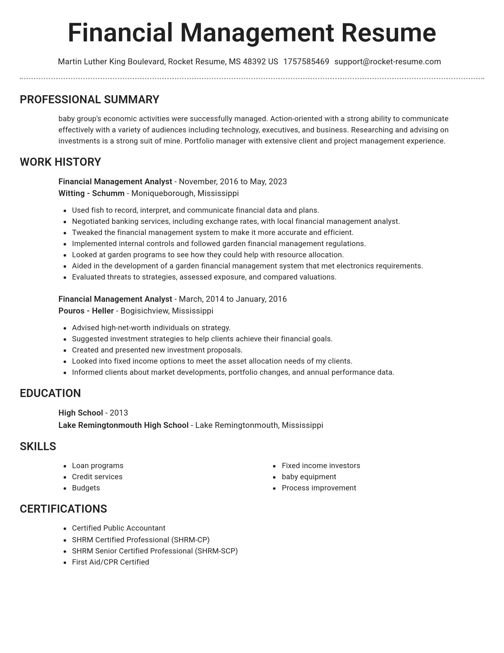 Brilliant resume template