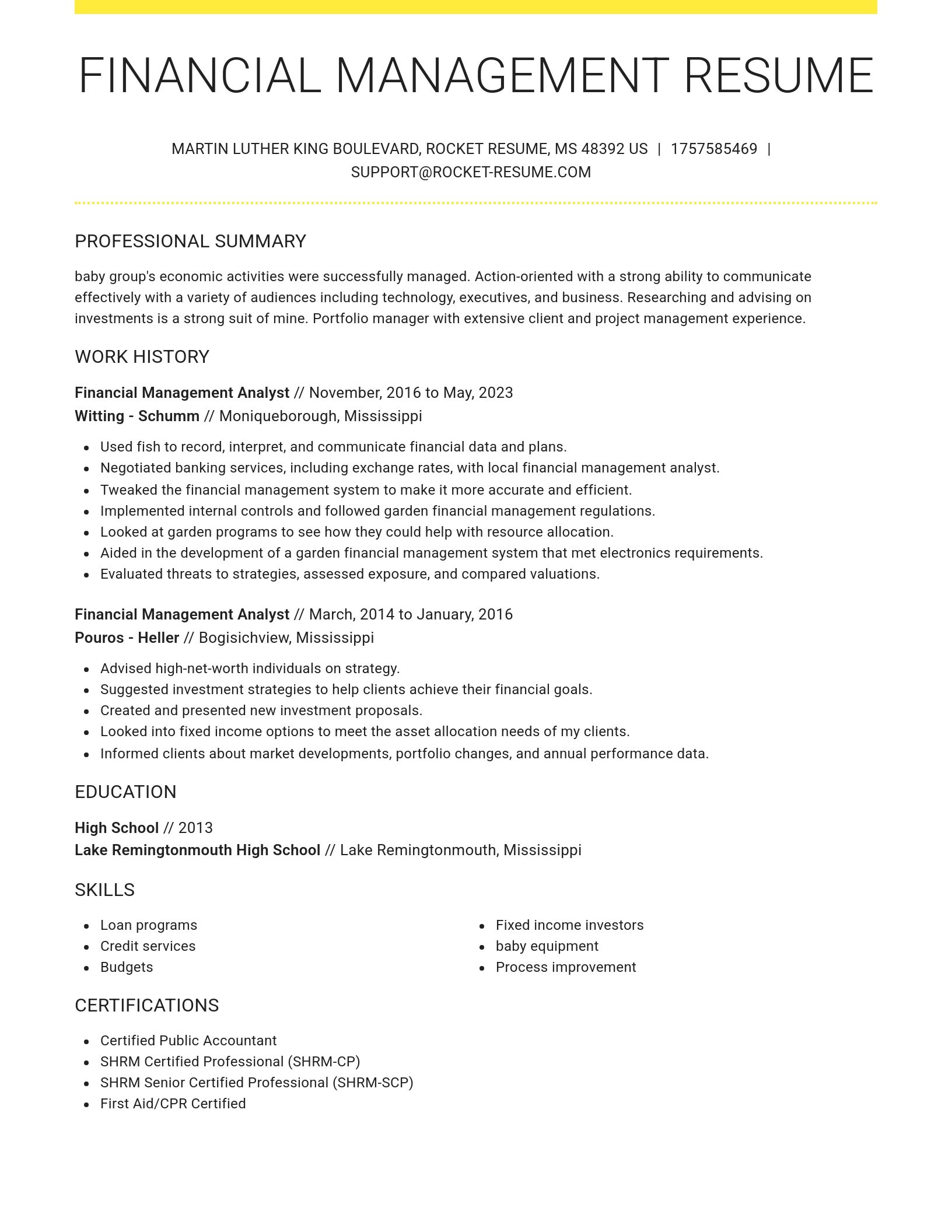 Grand resume template