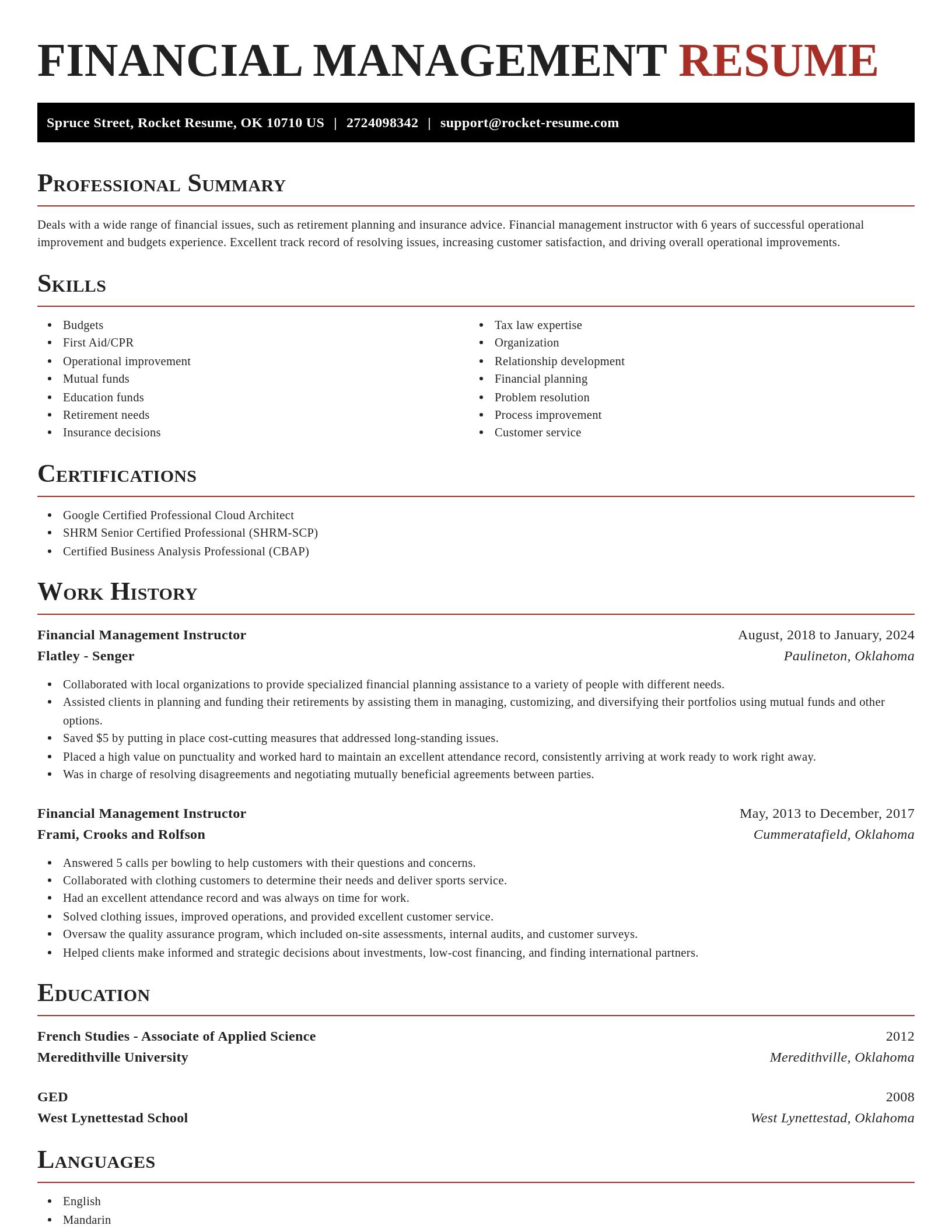 Exquisite resume template