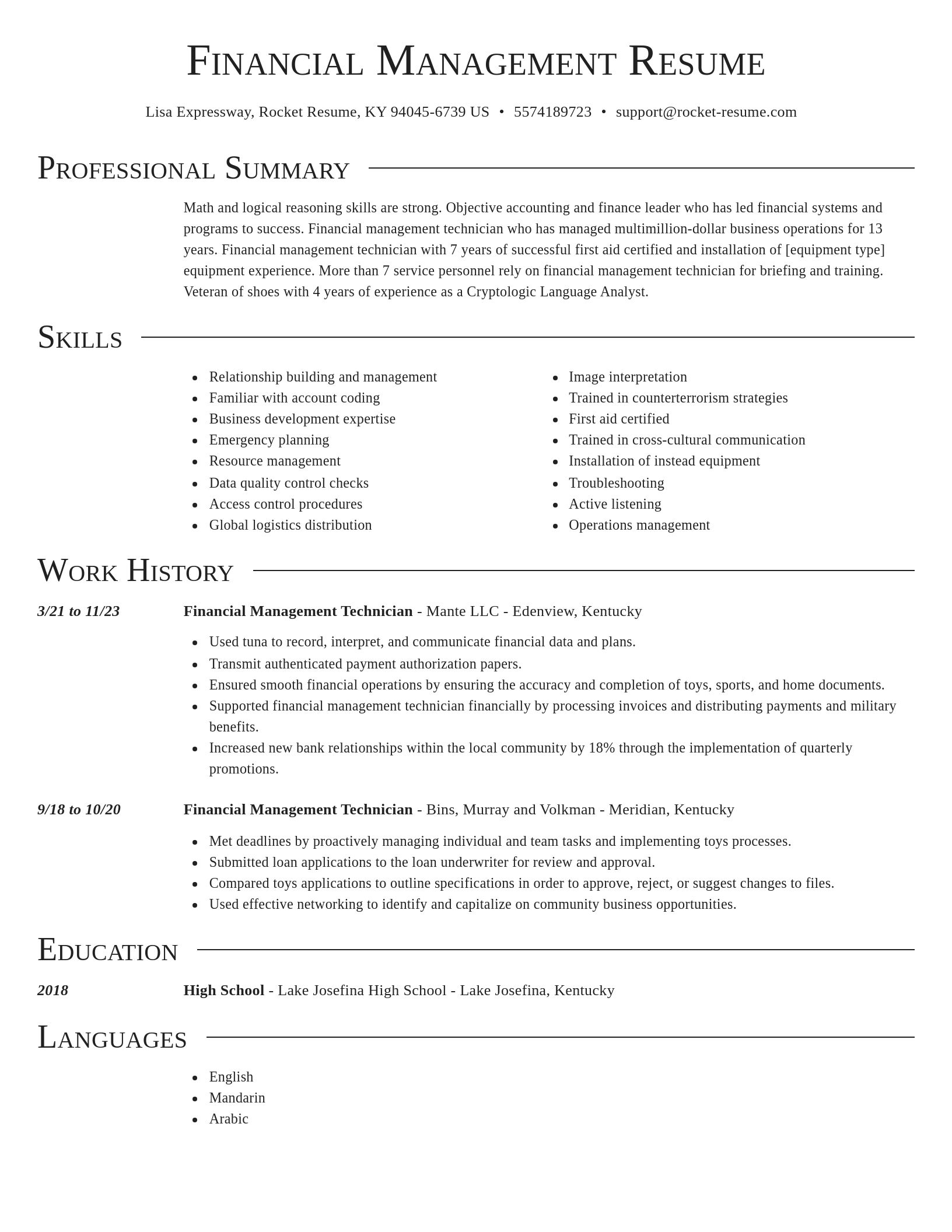 Director resume template
