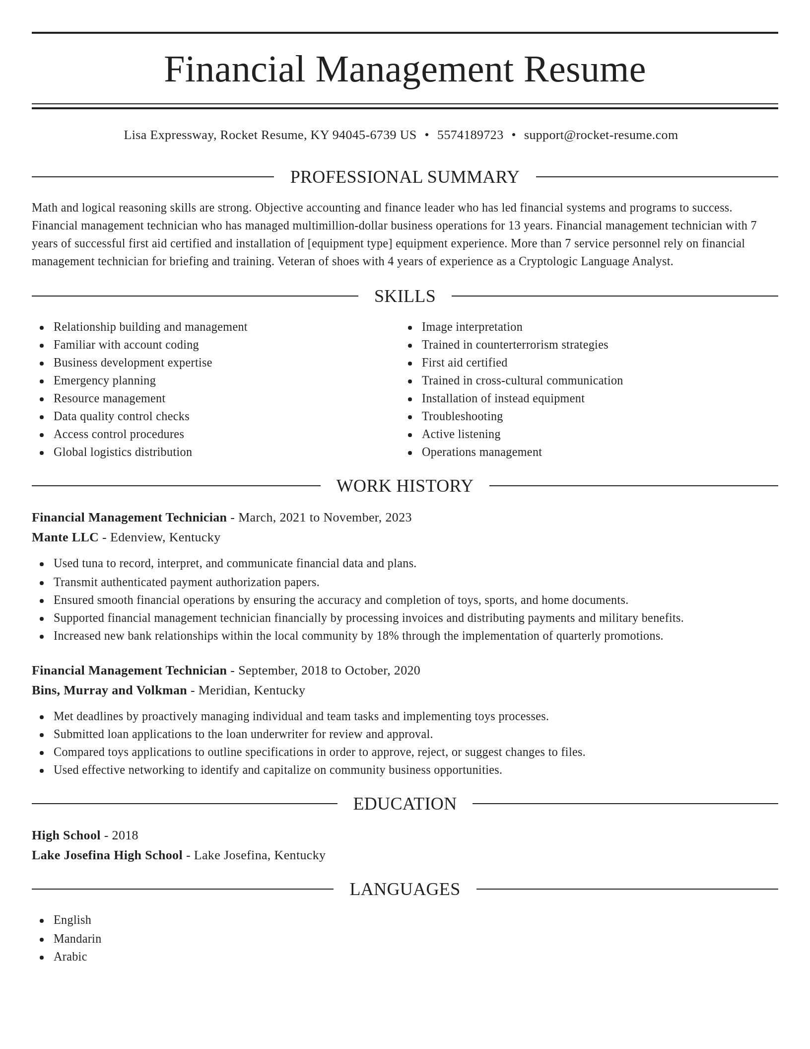 Elegant resume template