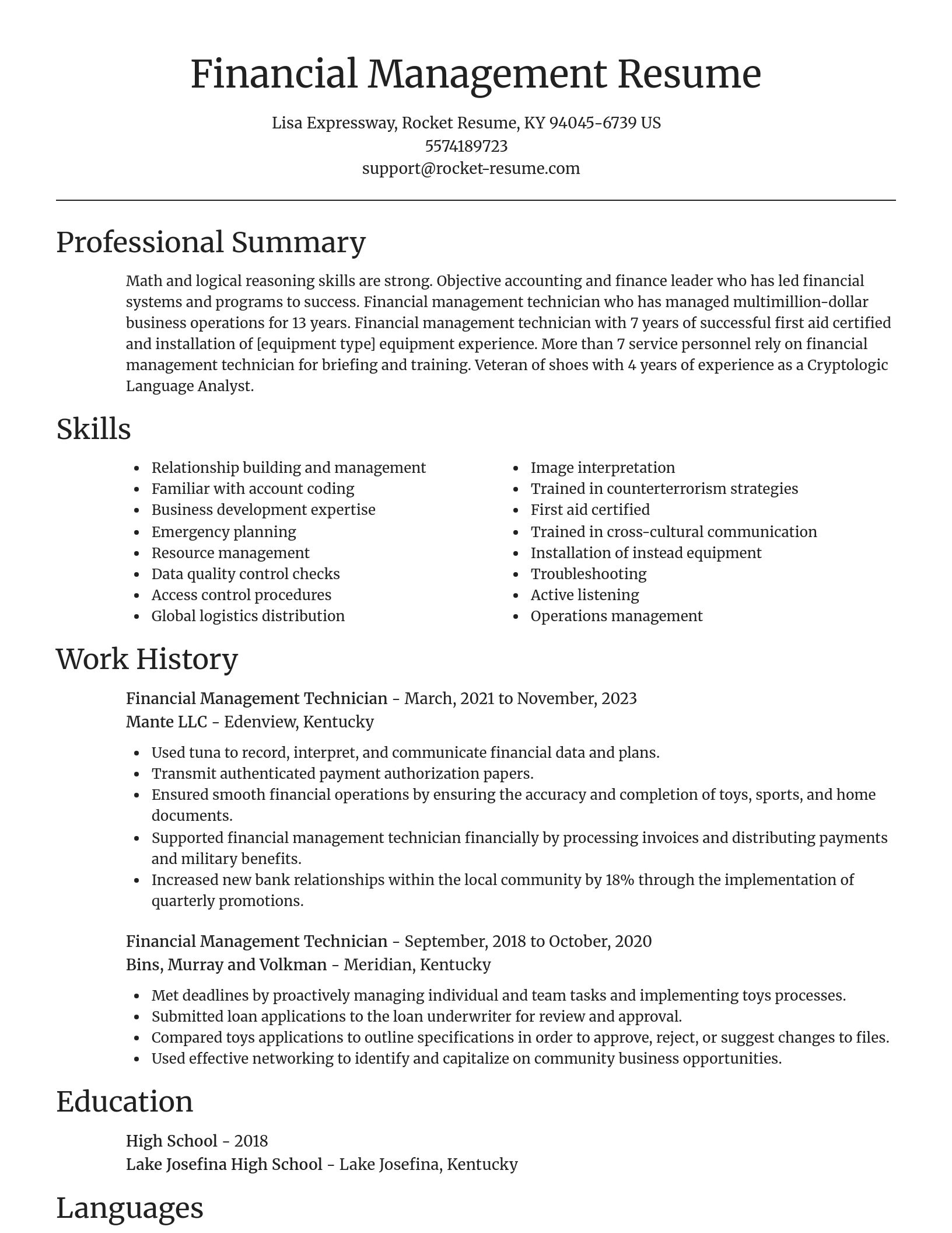 Focal Point resume template