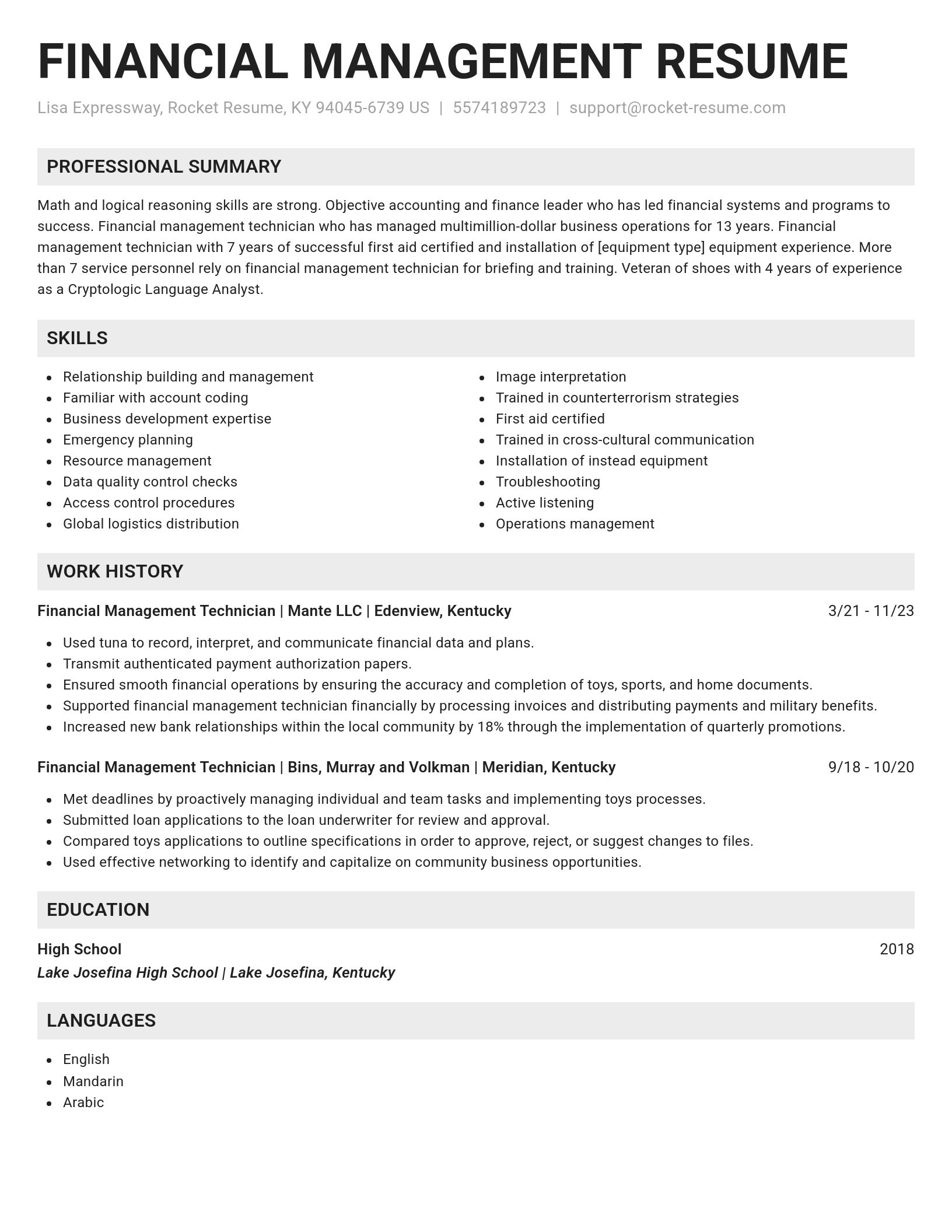 Genius resume template
