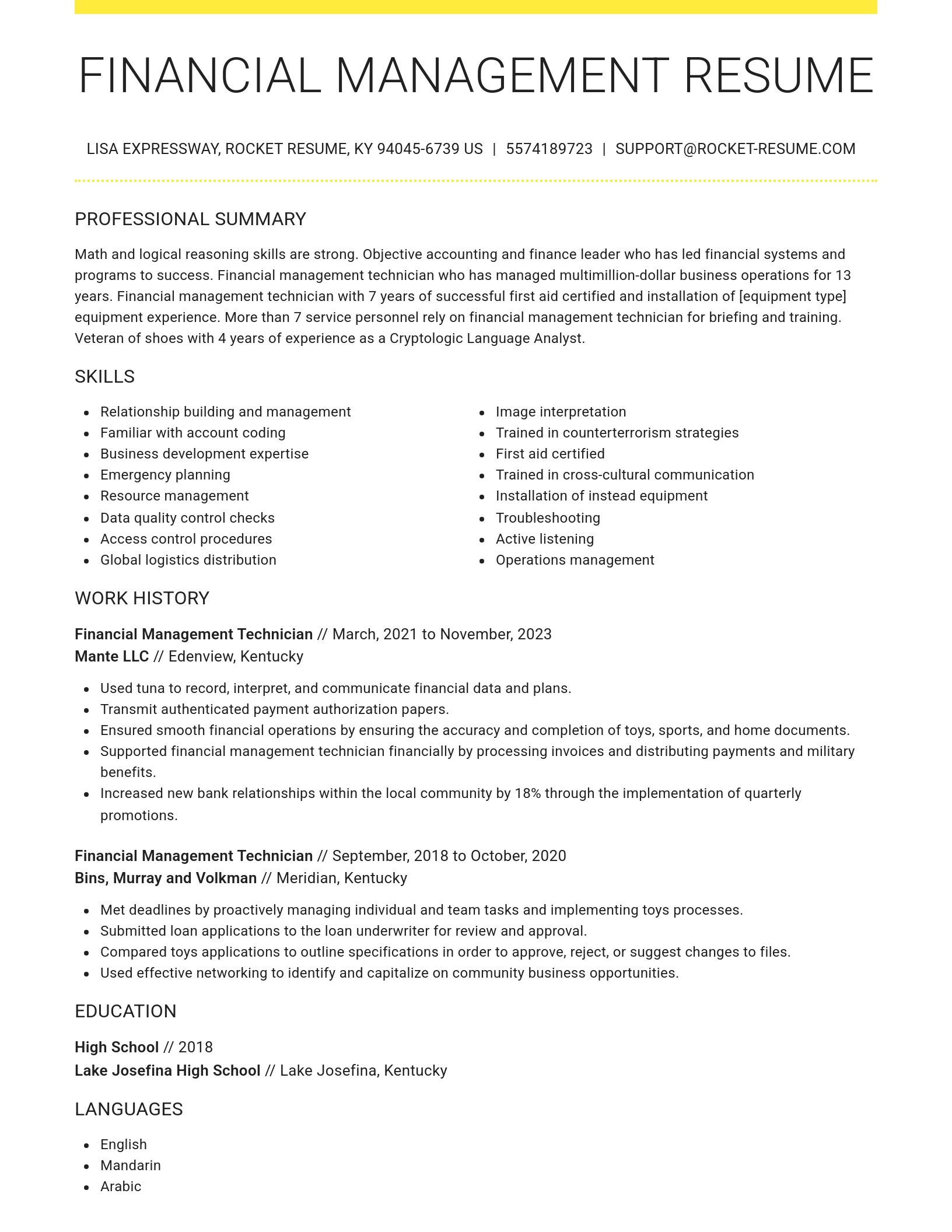 Grand resume template