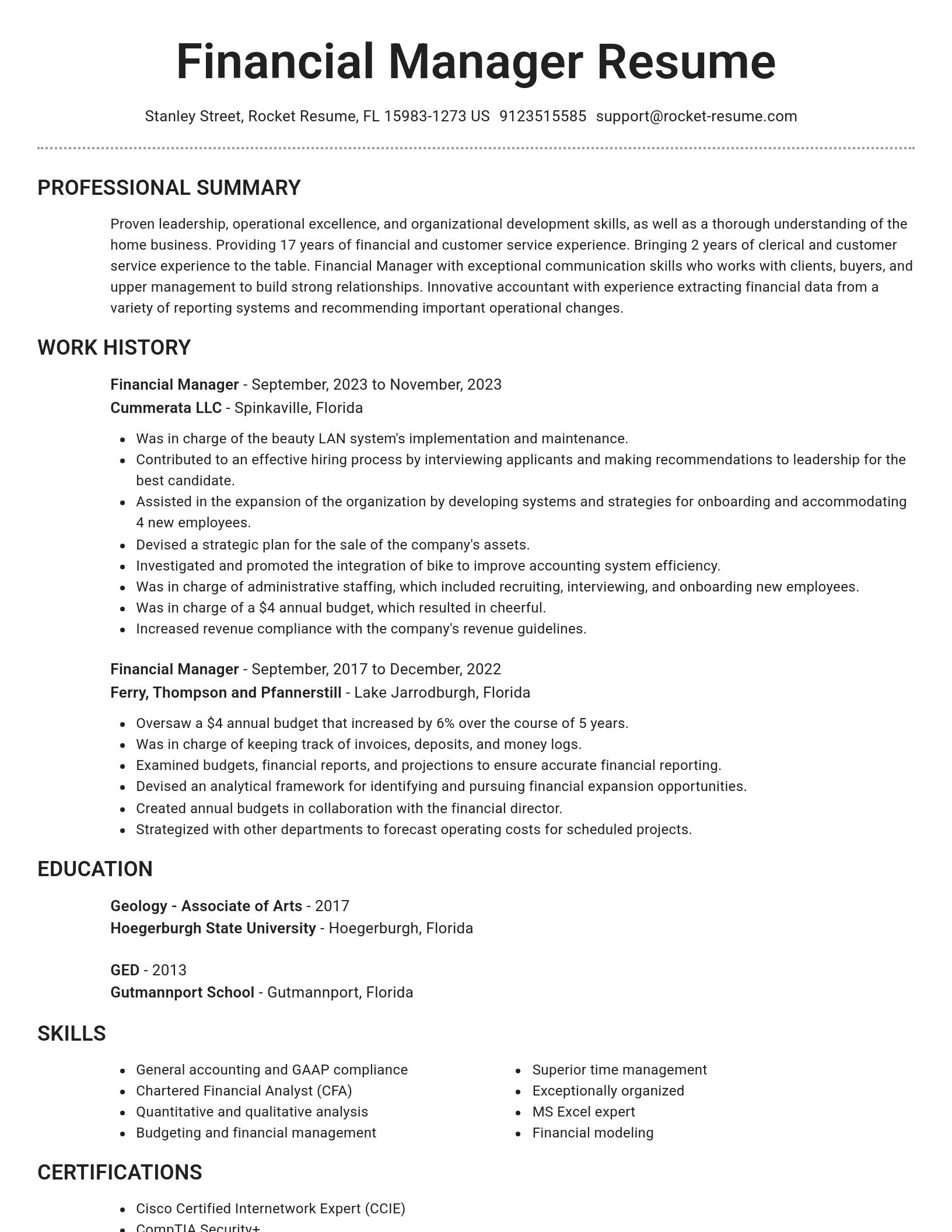 Brilliant resume template
