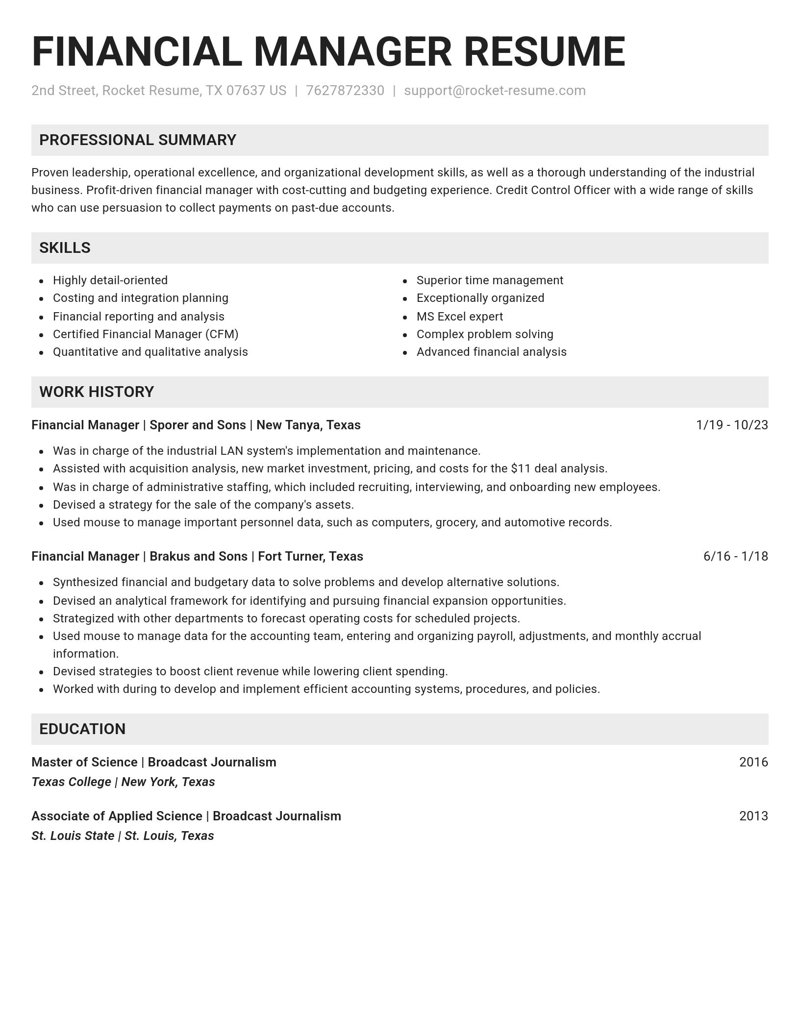 Genius resume template