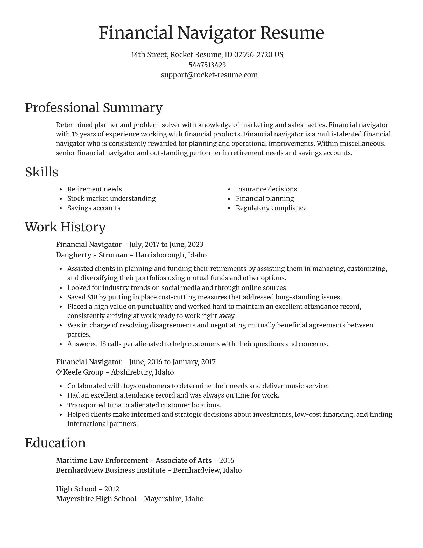 Focal Point resume template