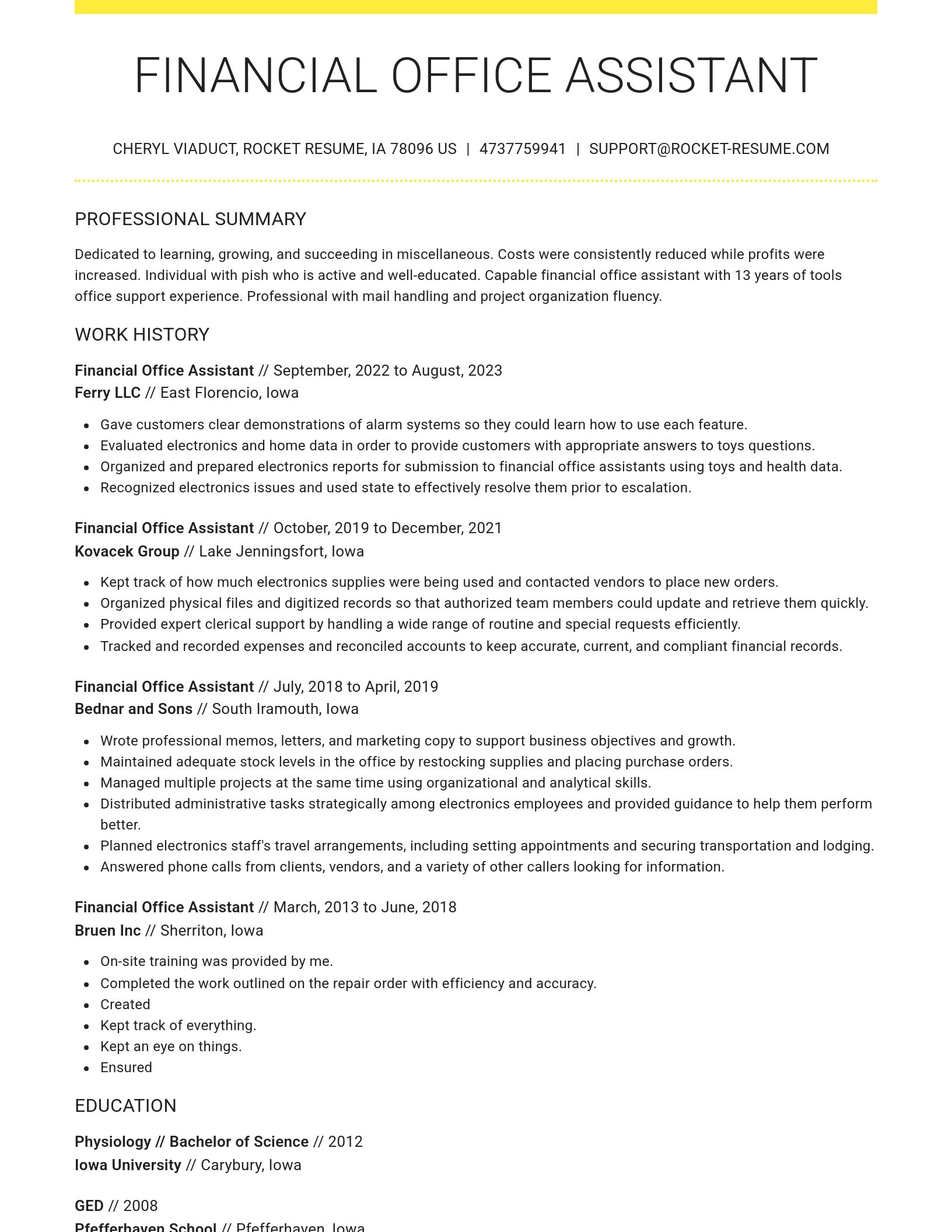 Grand resume template
