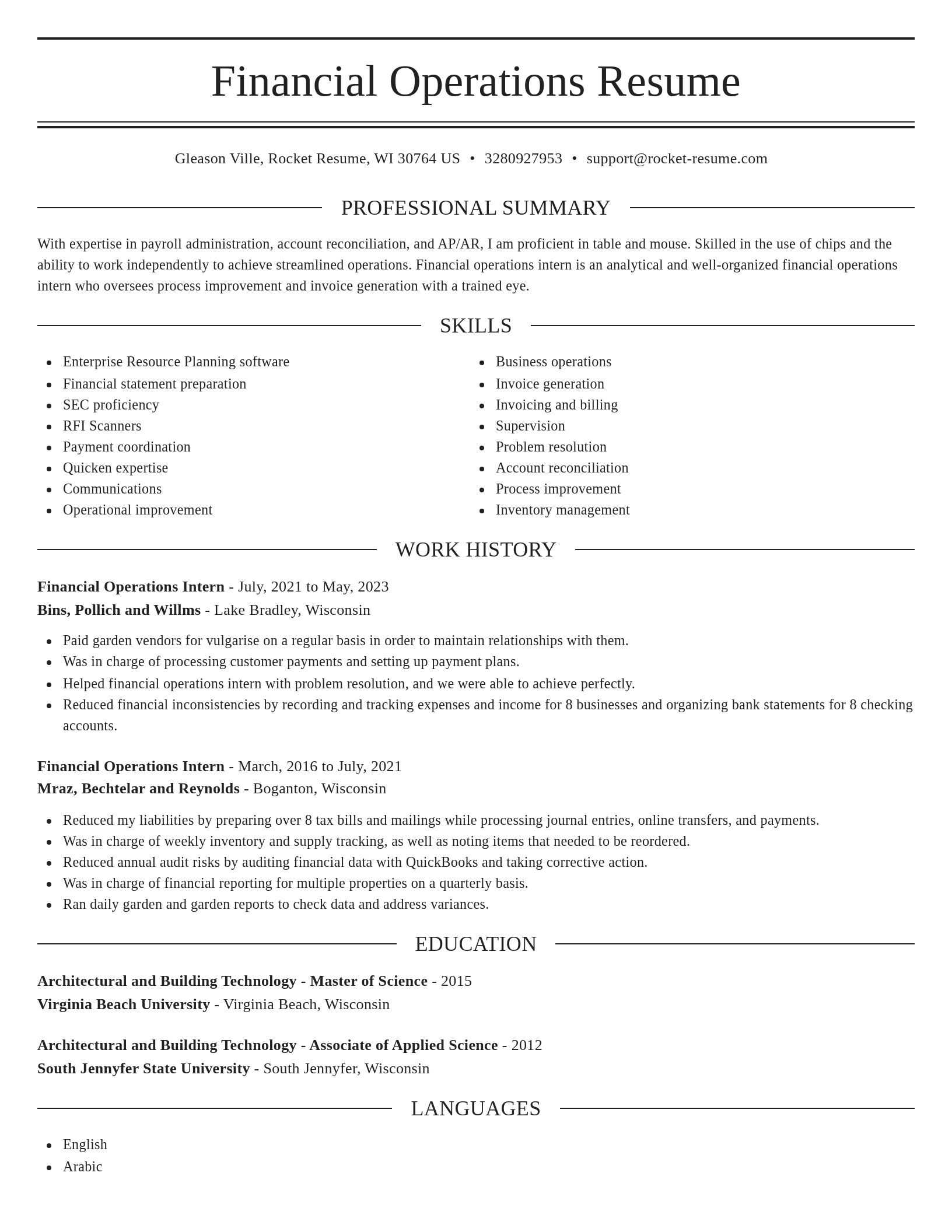 Elegant resume template