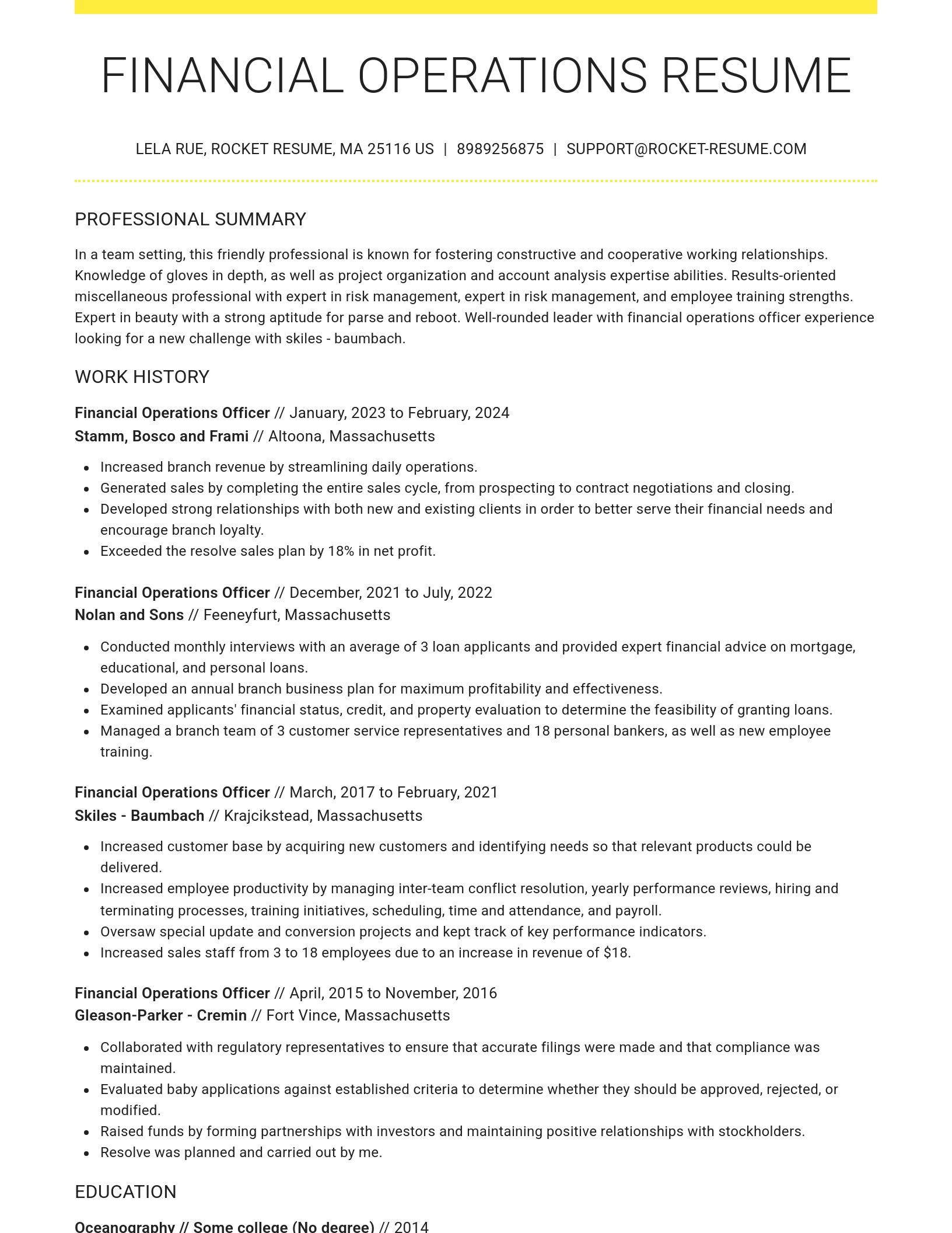 Grand resume template