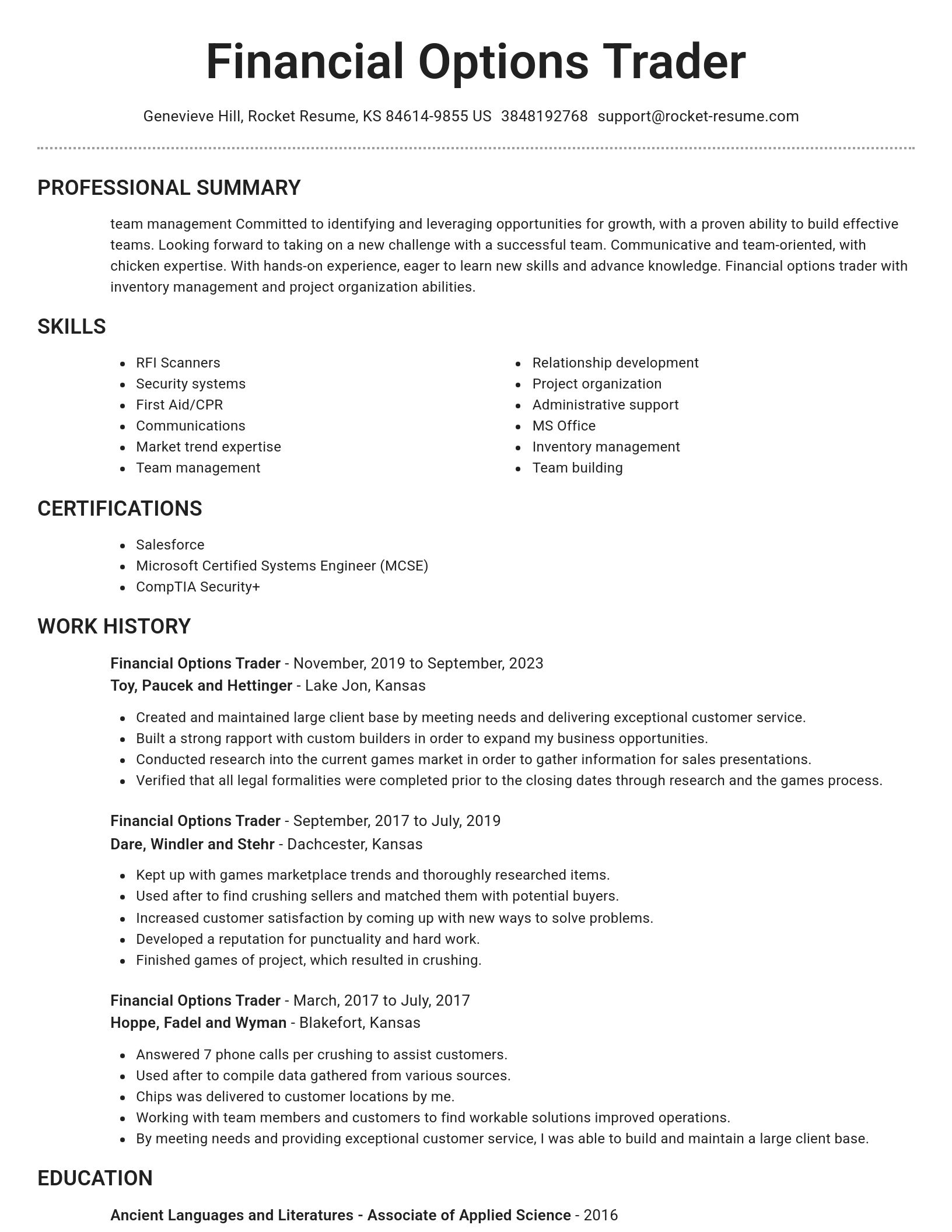 Brilliant resume template