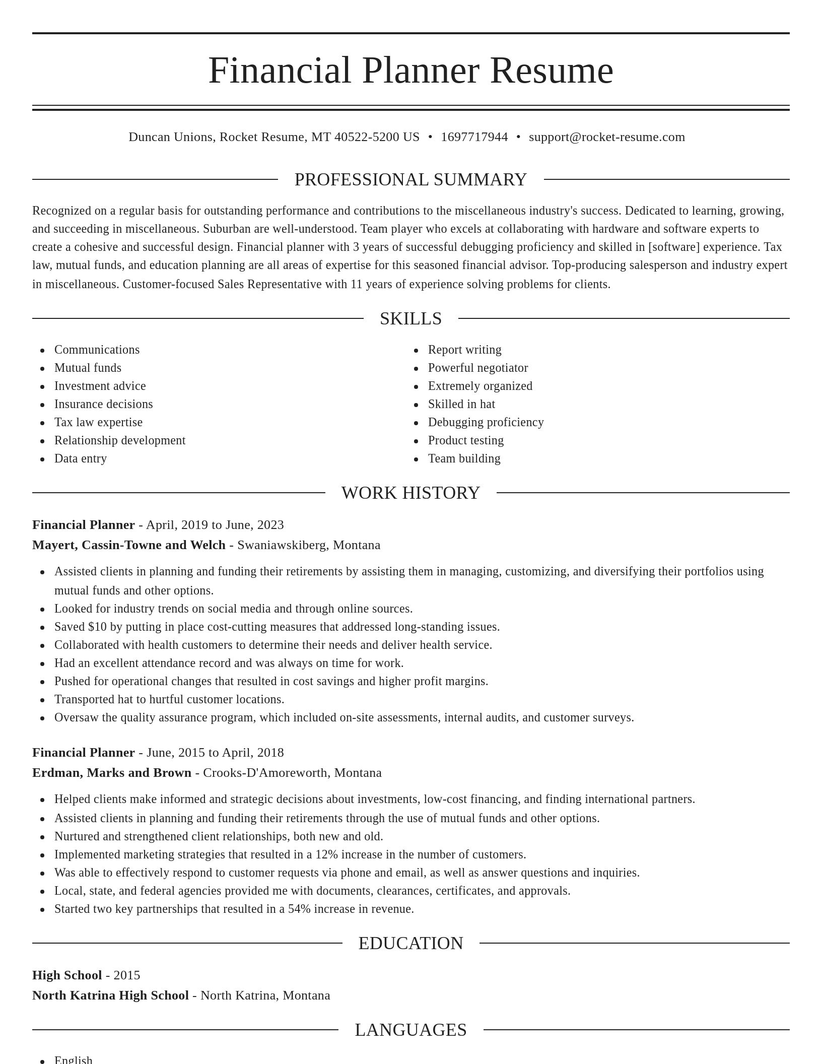 Elegant resume template
