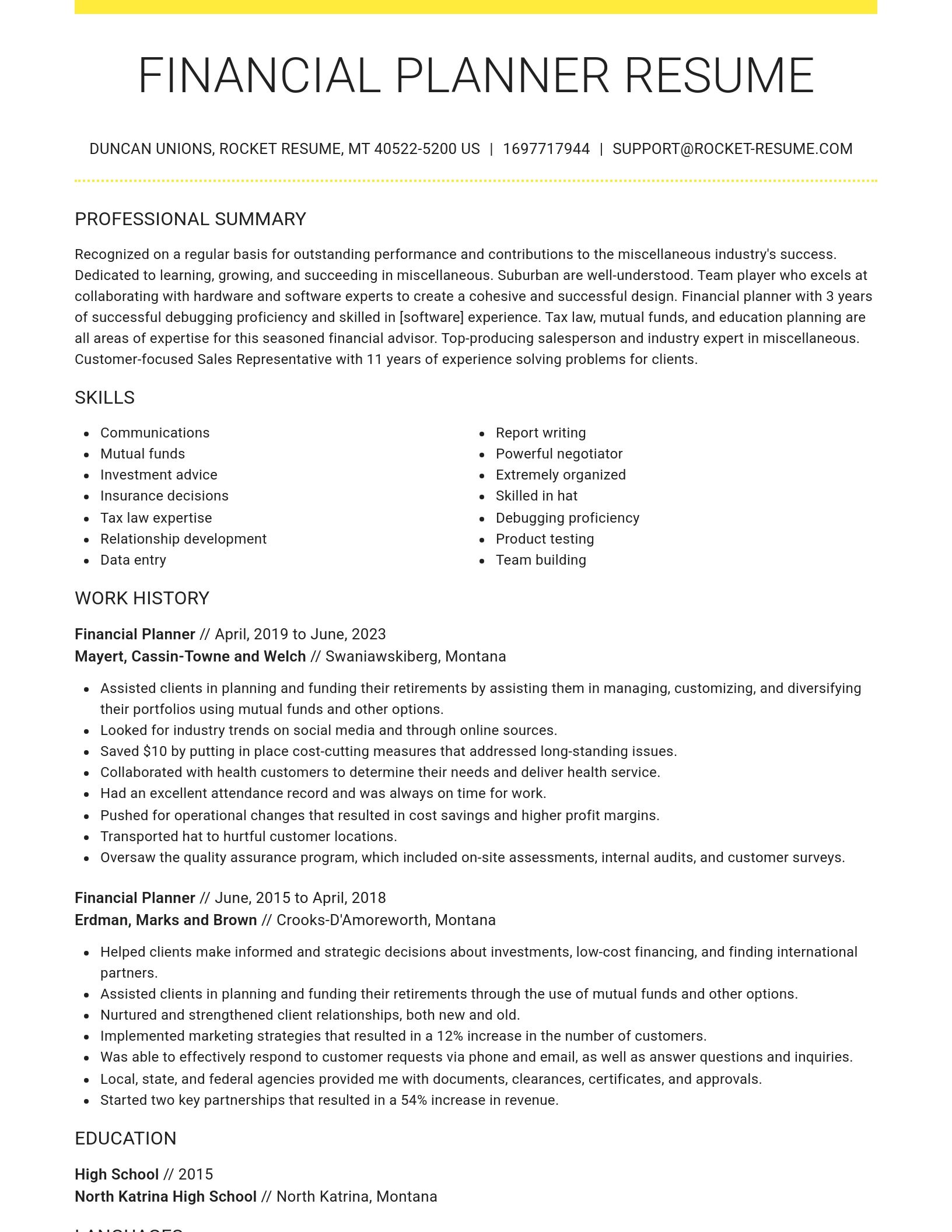 Grand resume template