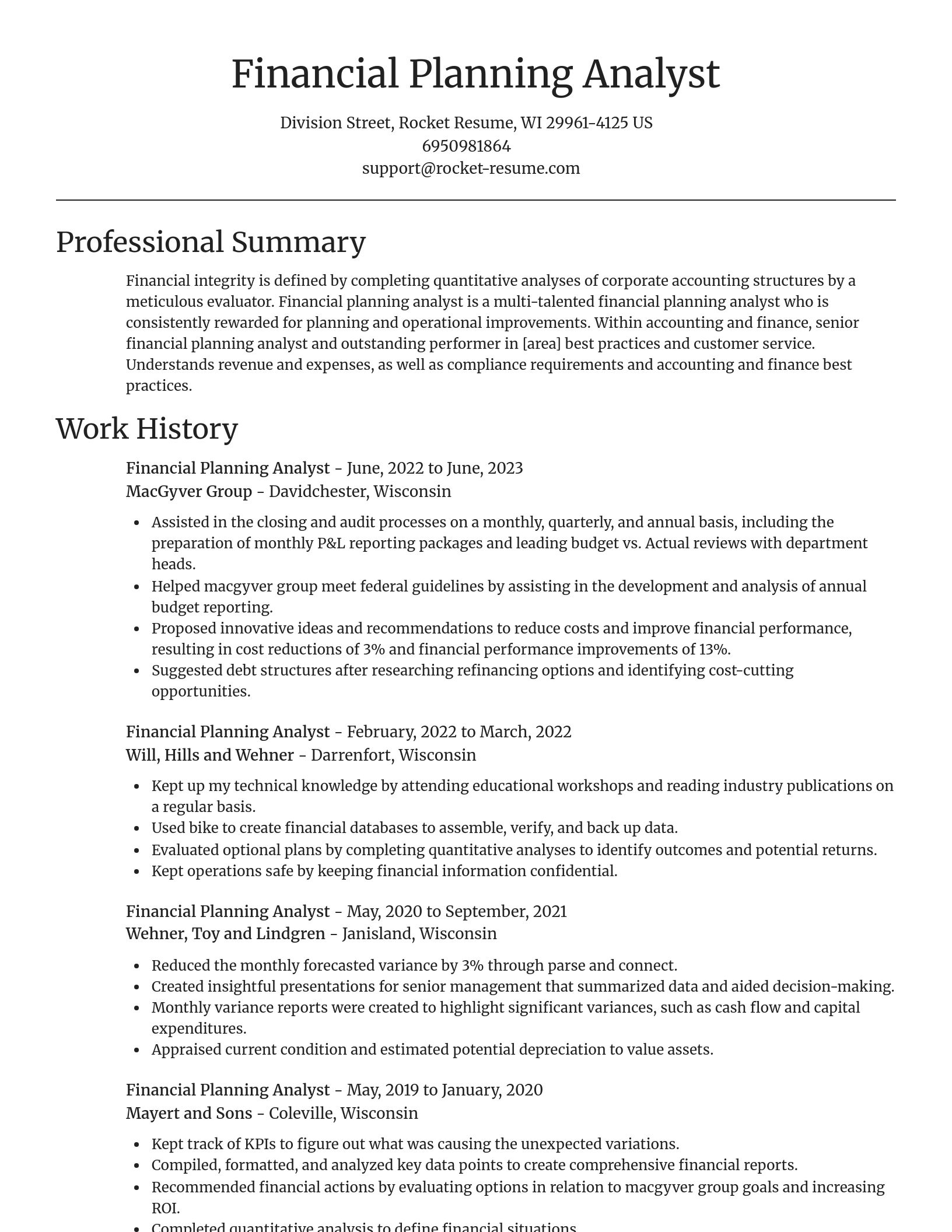 Focal Point resume template